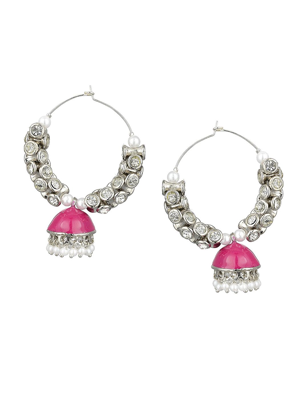 Kshitij Jewels Purple Contemporary Jhumkas Earrings Price in India