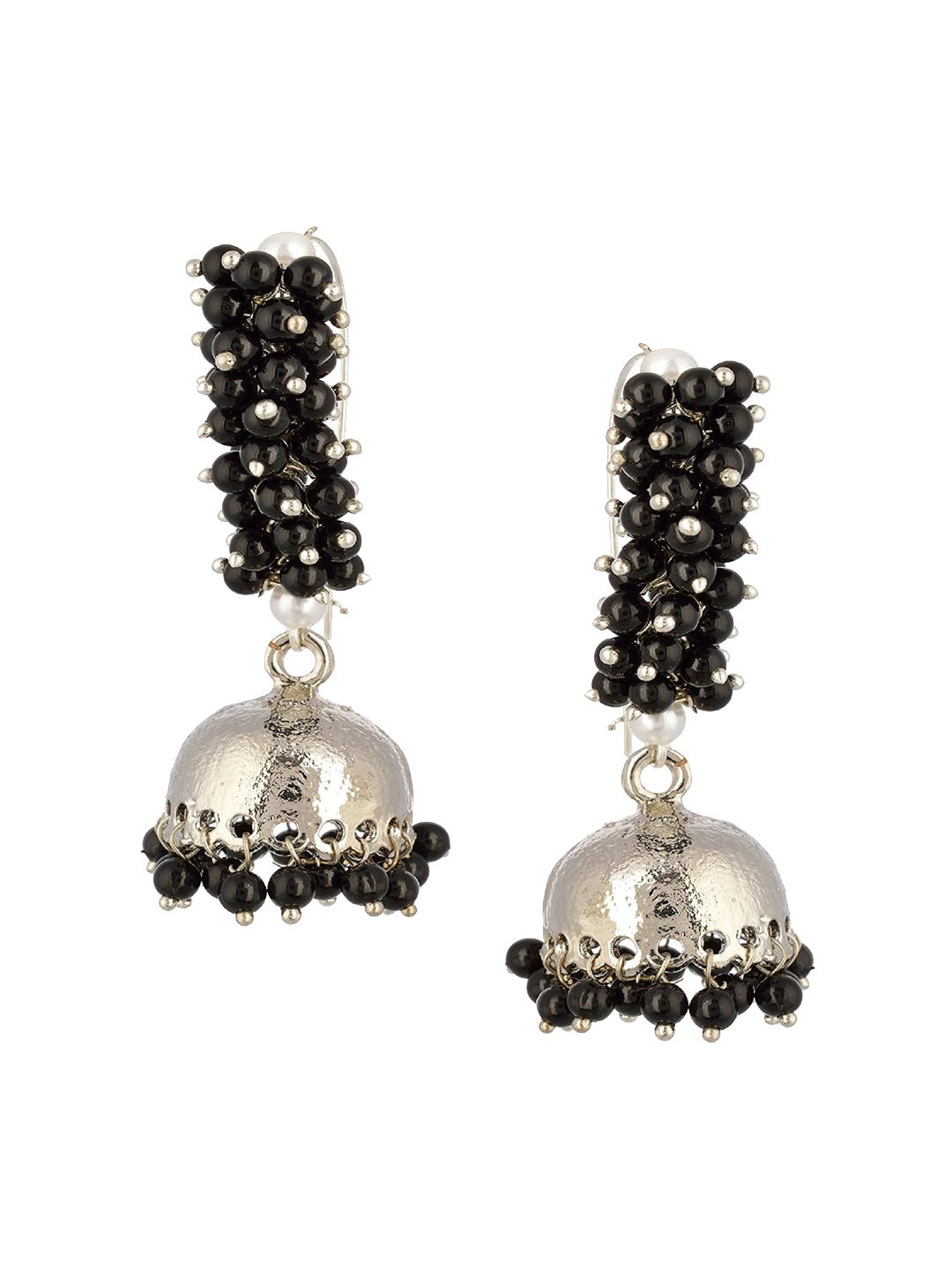 Kshitij Jewels Black Contemporary Jhumkas Earrings Price in India