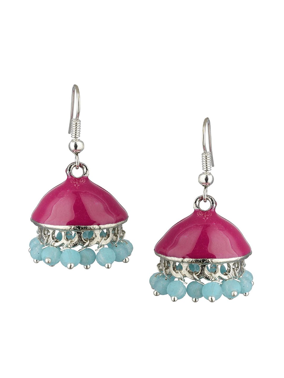 Kshitij Jewels Multicoloured Contemporary Jhumkas Earrings Price in India