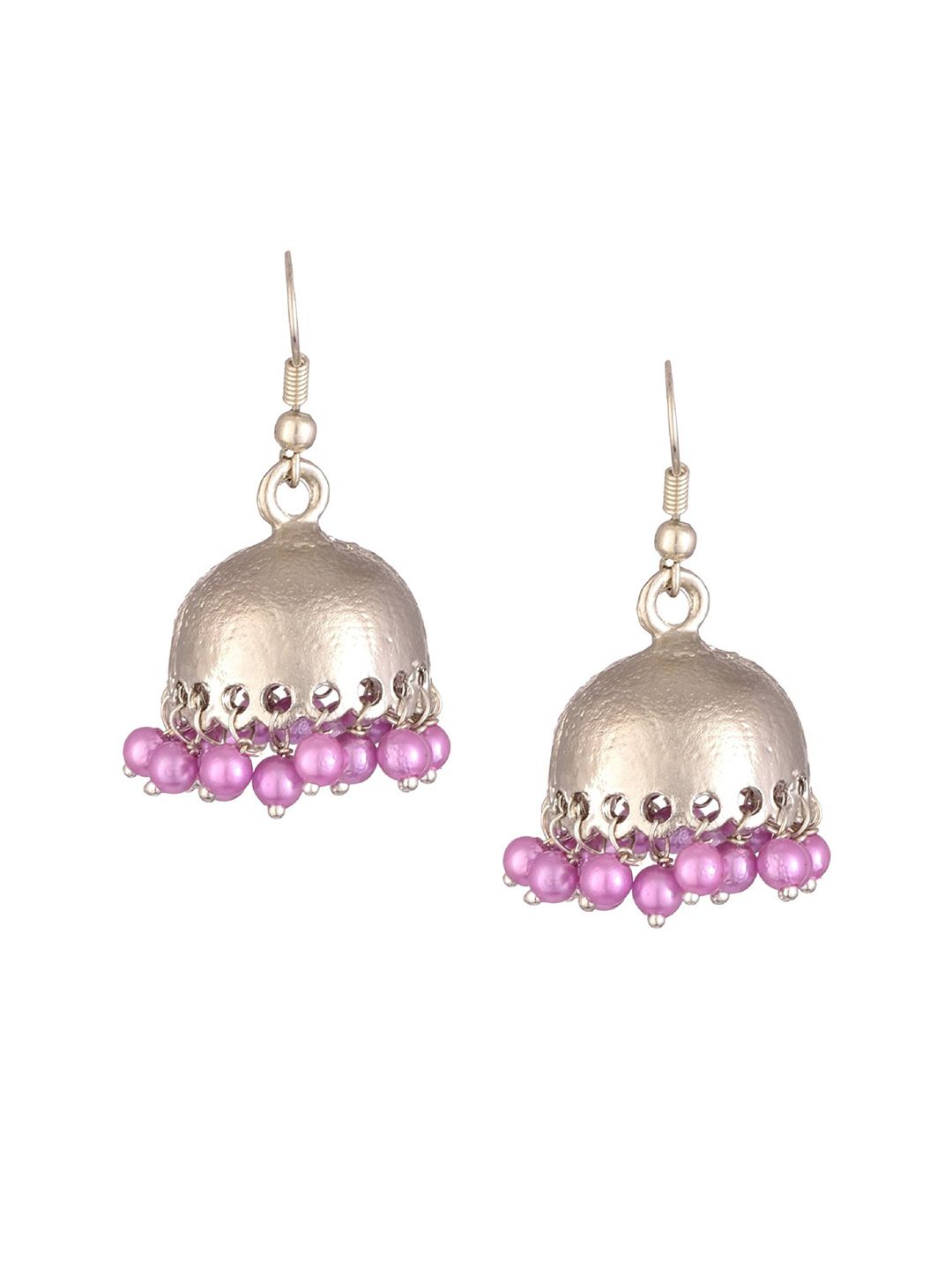 Kshitij Jewels Purple Contemporary Jhumkas Earrings Price in India