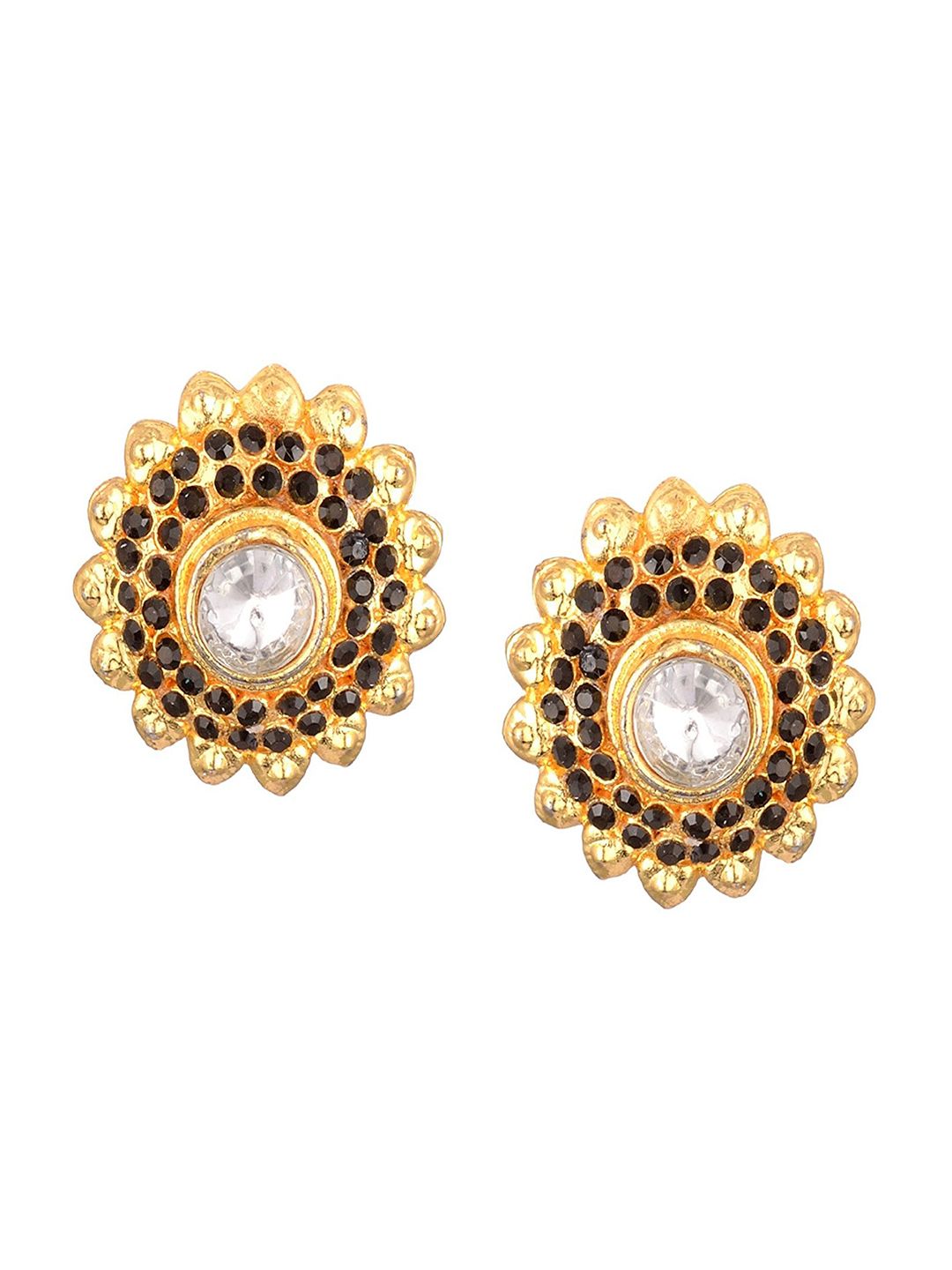 Kshitij Jewels Black Contemporary Studs Earrings Price in India