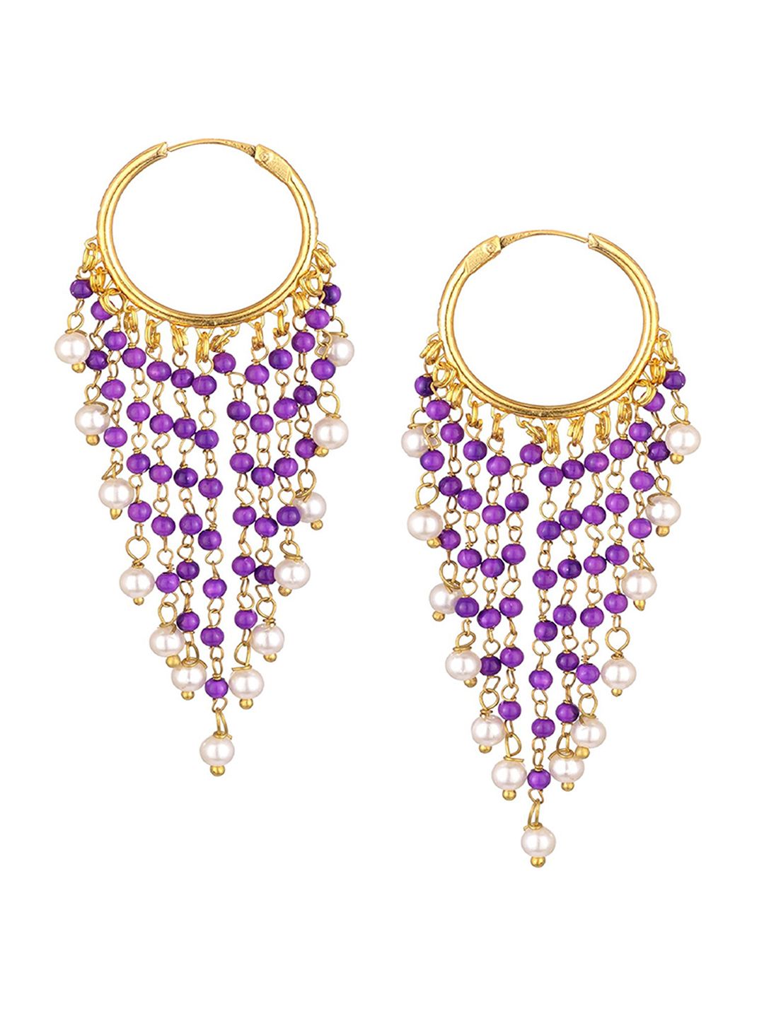 Kshitij Jewels Purple Contemporary Drop Earrings Price in India