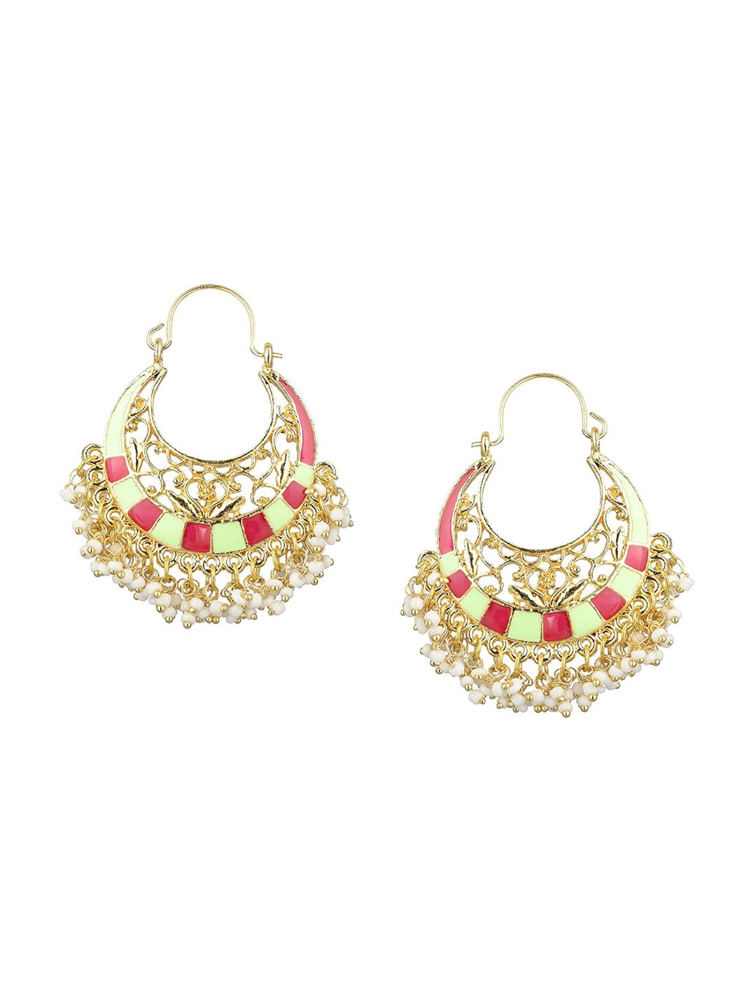 Kshitij Jewels Multicoloured Contemporary Chandbalis Earrings Price in India