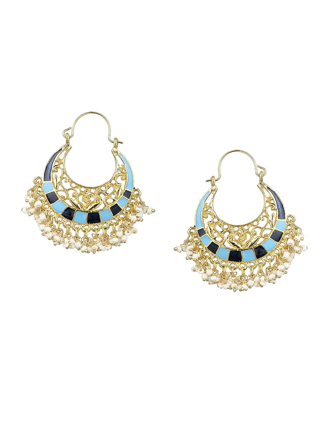 Kshitij Jewels Multicoloured Contemporary Chandbalis Earrings Price in India