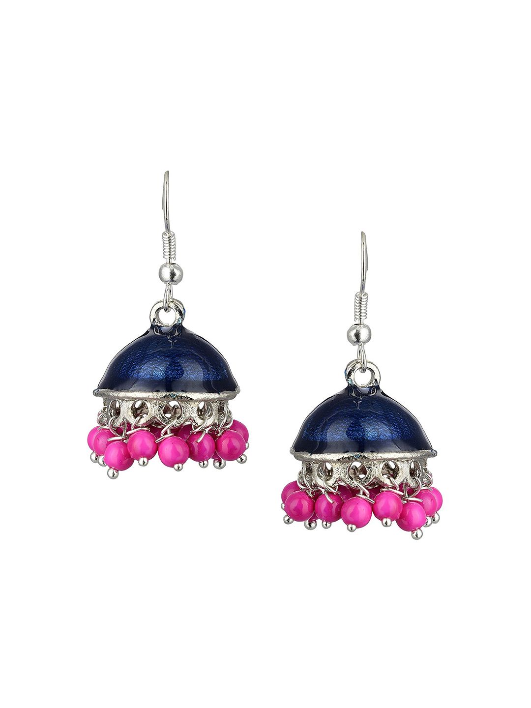 Kshitij Jewels Multicoloured Contemporary Jhumkas Earrings Price in India