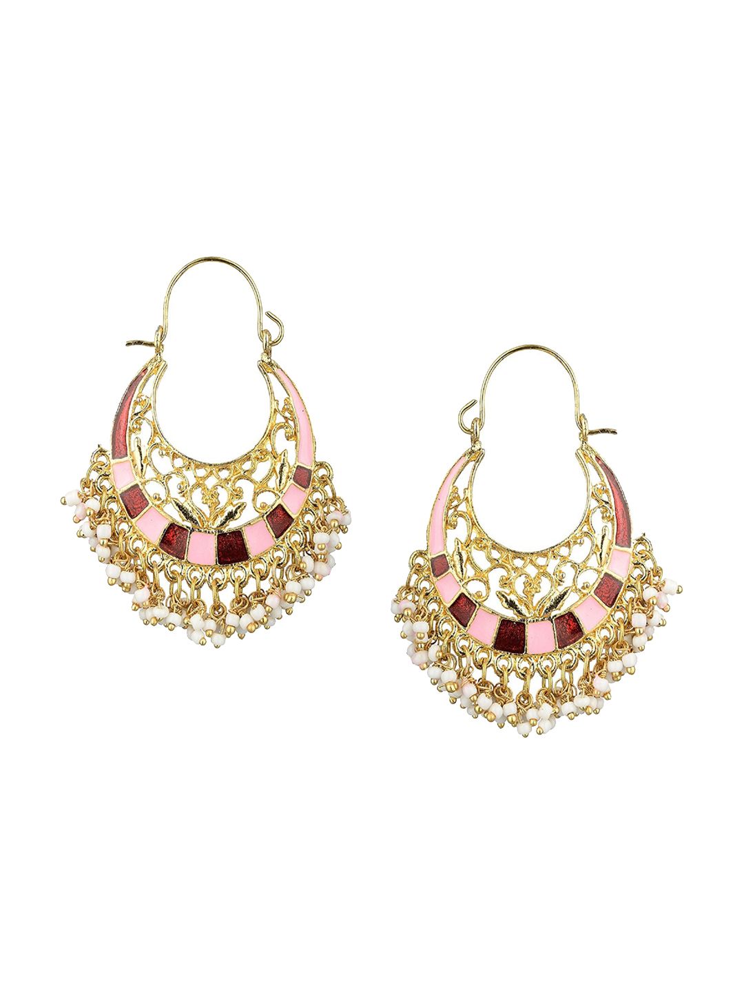 Kshitij Jewels Multicoloured Contemporary Chandbalis Earrings Price in India