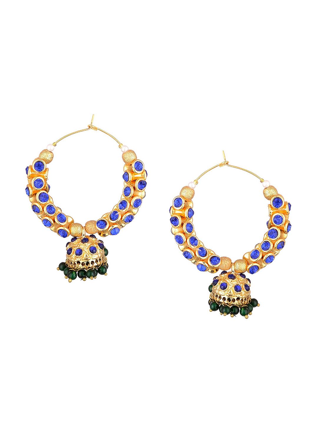 Kshitij Jewels Multicoloured Contemporary Hoop Earrings Price in India