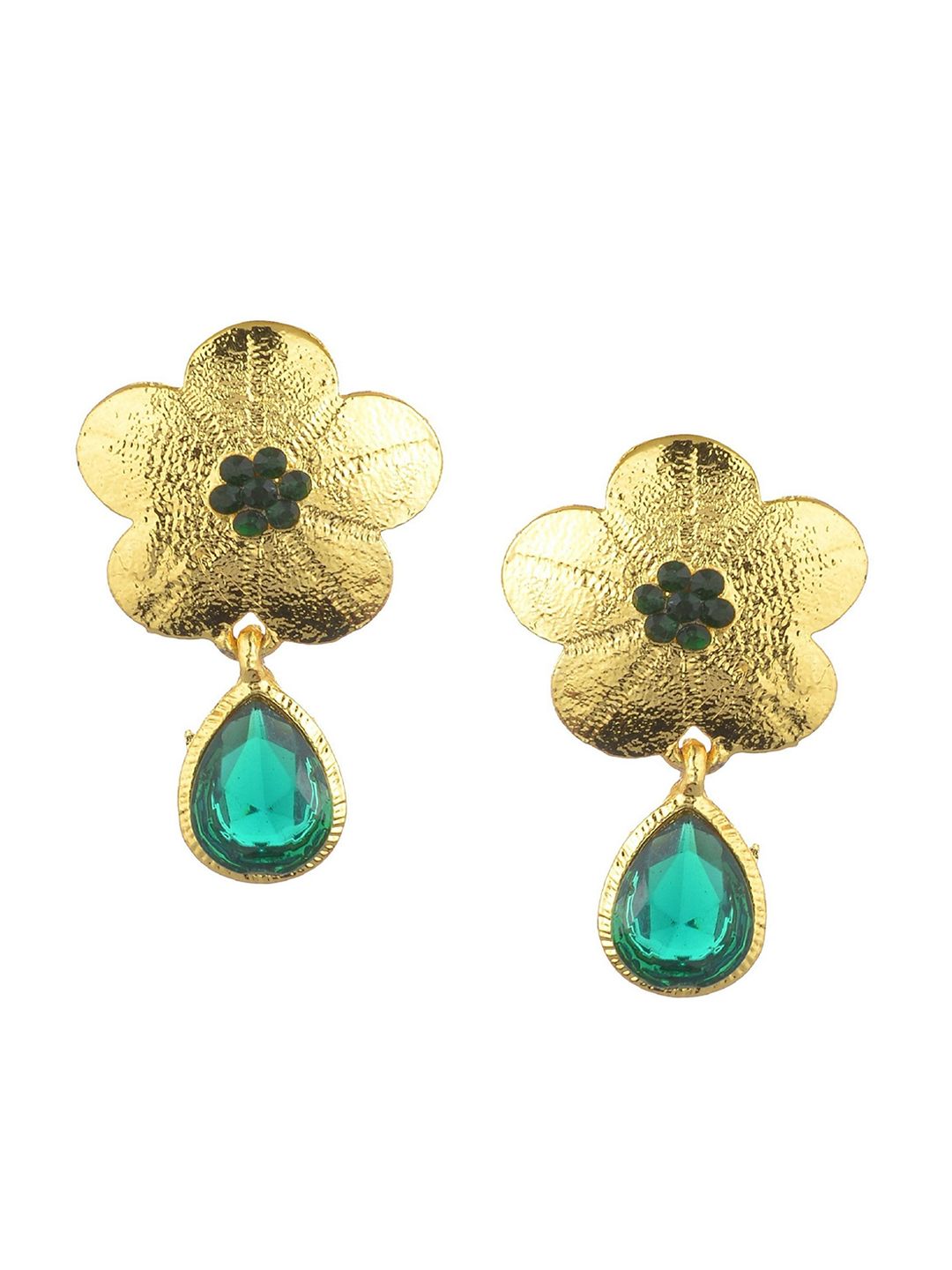 Kshitij Jewels Green Contemporary Drop Earrings Price in India