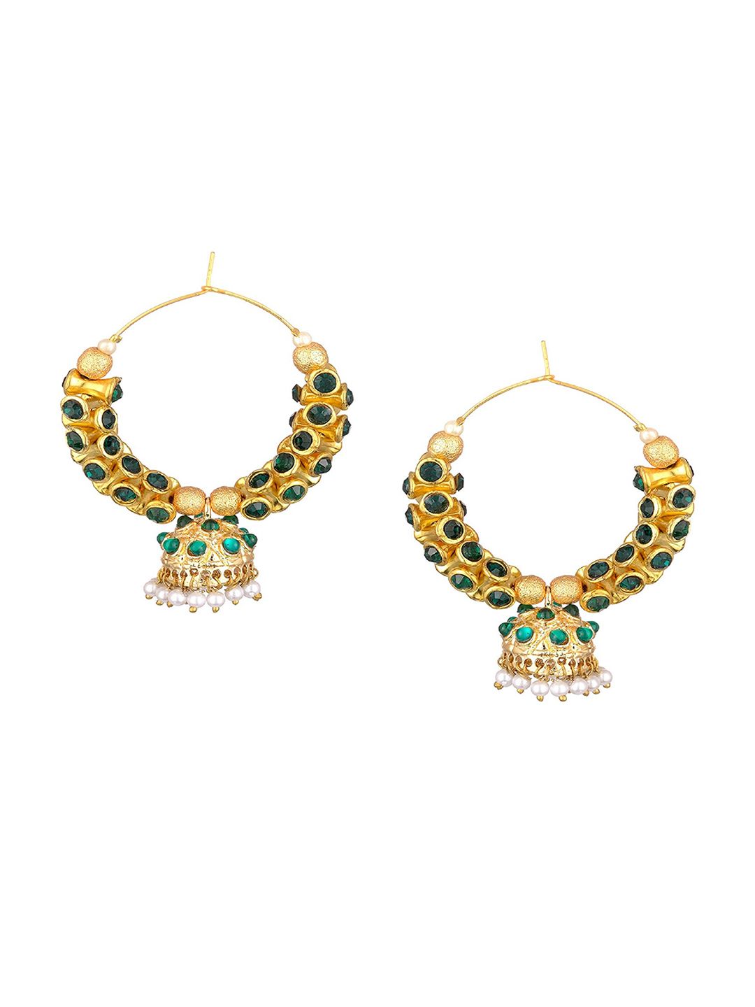 Kshitij Jewels Multicoloured Contemporary Jhumkas Earrings Price in India