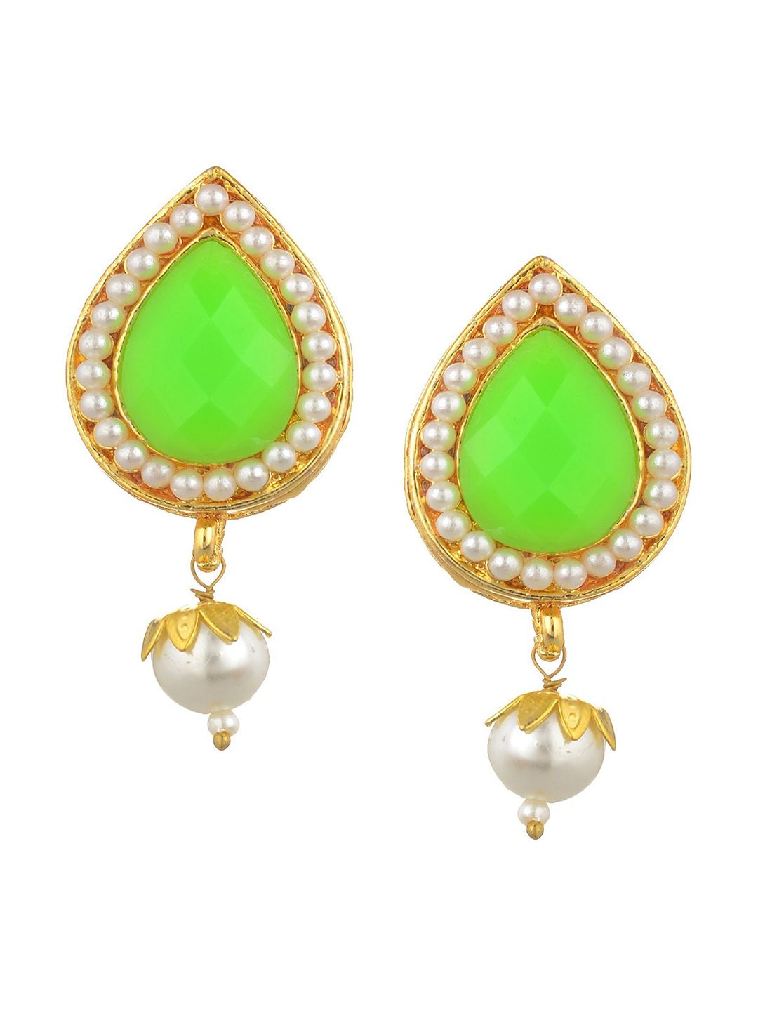 Kshitij Jewels Green Contemporary Studs Earrings Price in India