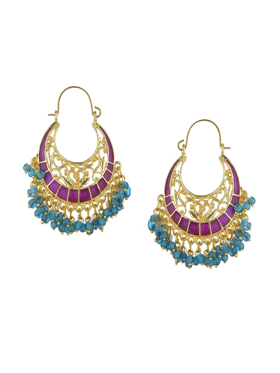 Kshitij Jewels Multicoloured Contemporary Chandbalis Earrings Price in India