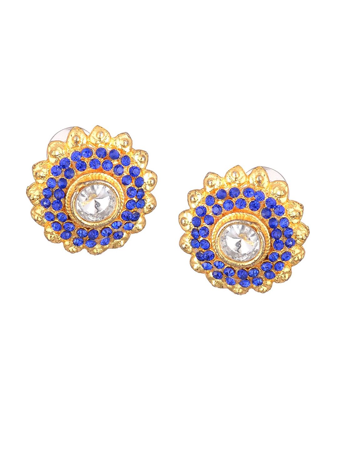 Kshitij Jewels Blue Contemporary Studs Earrings Price in India