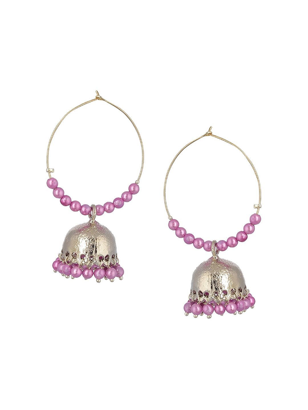 Kshitij Jewels Purple Contemporary Jhumkas Earrings Price in India