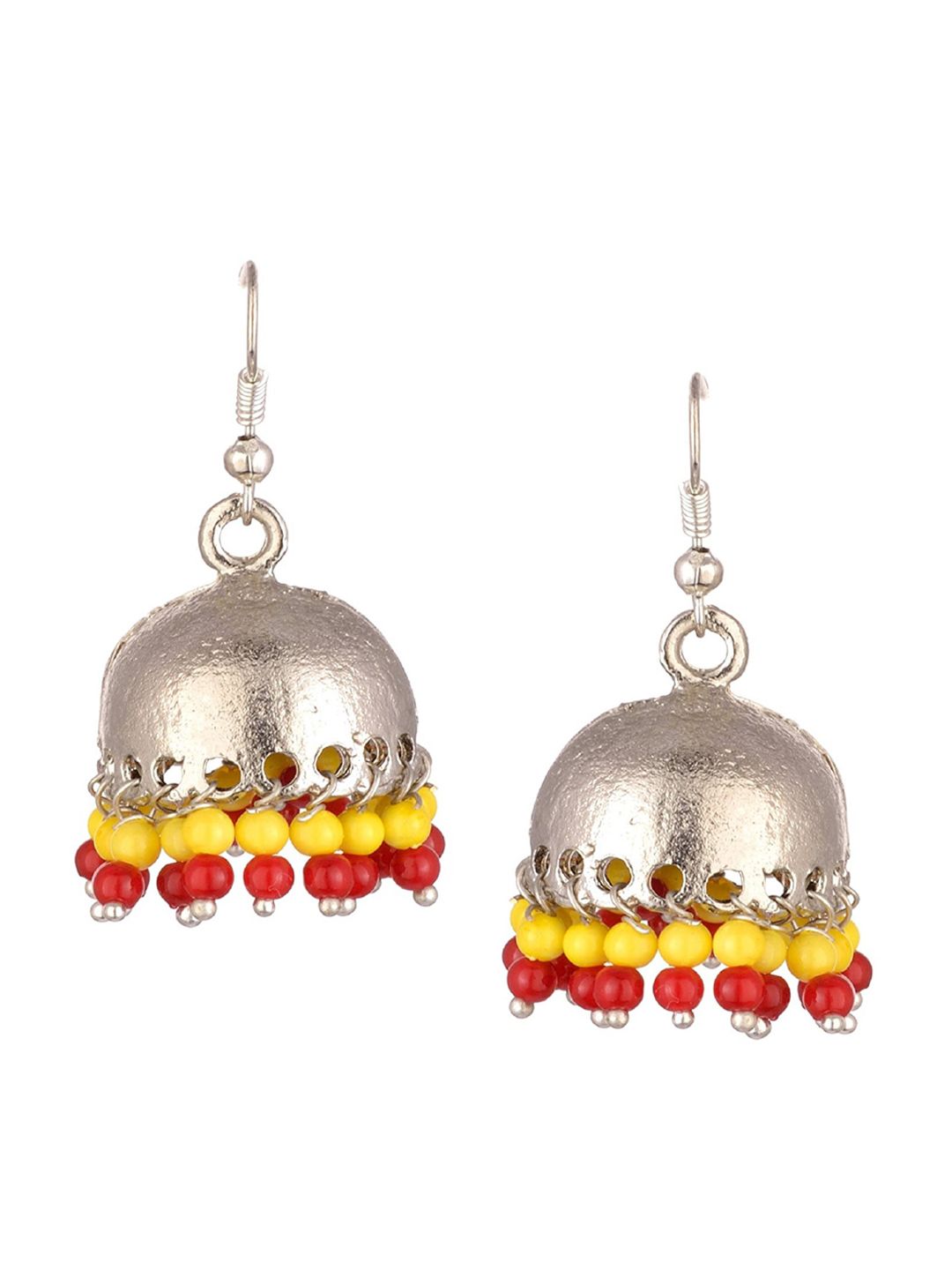 Kshitij Jewels Multicoloured Contemporary Jhumkas Earrings Price in India