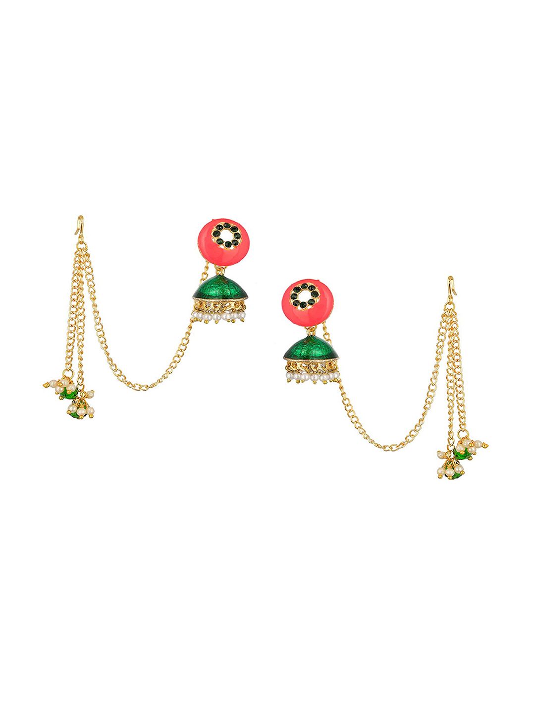 Kshitij Jewels Multicoloured Contemporary Drop Earrings Price in India