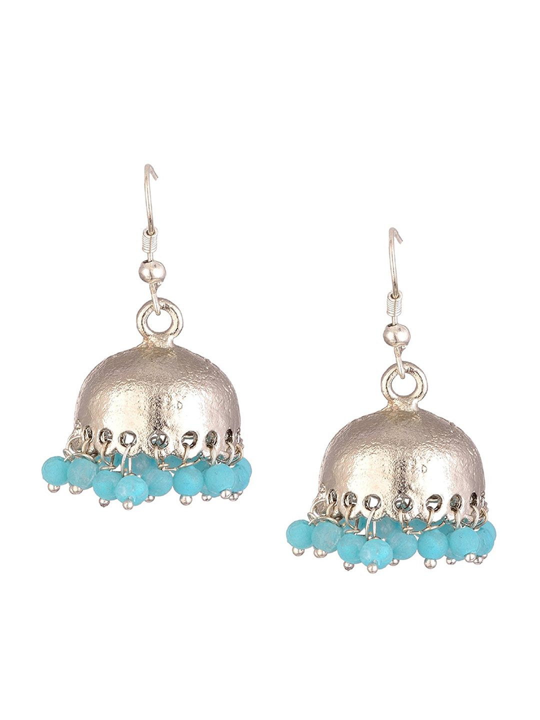 Kshitij Jewels Blue Contemporary Jhumkas Earrings Price in India