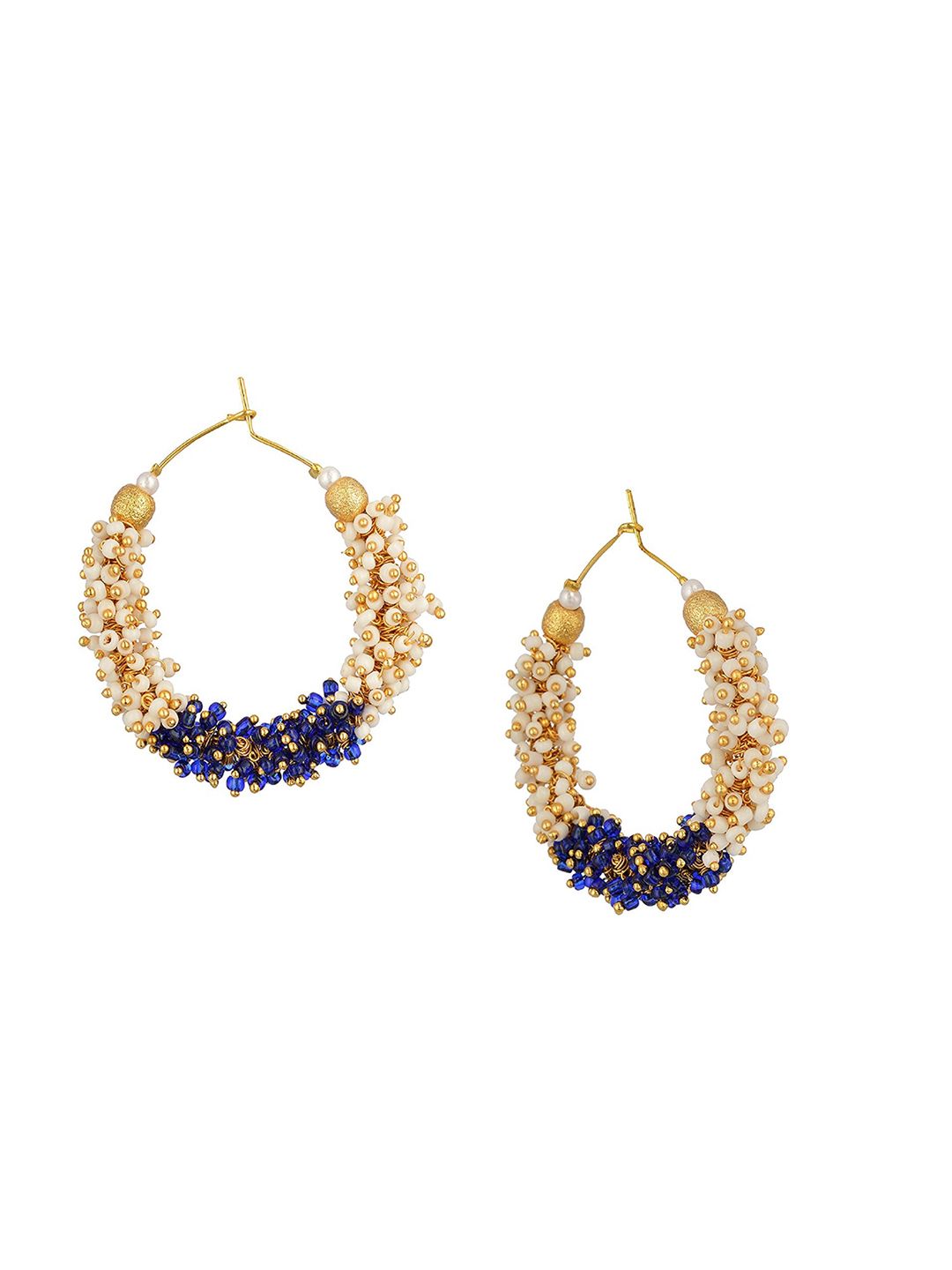 Kshitij Jewels Multicoloured Contemporary Hoop Earrings Price in India