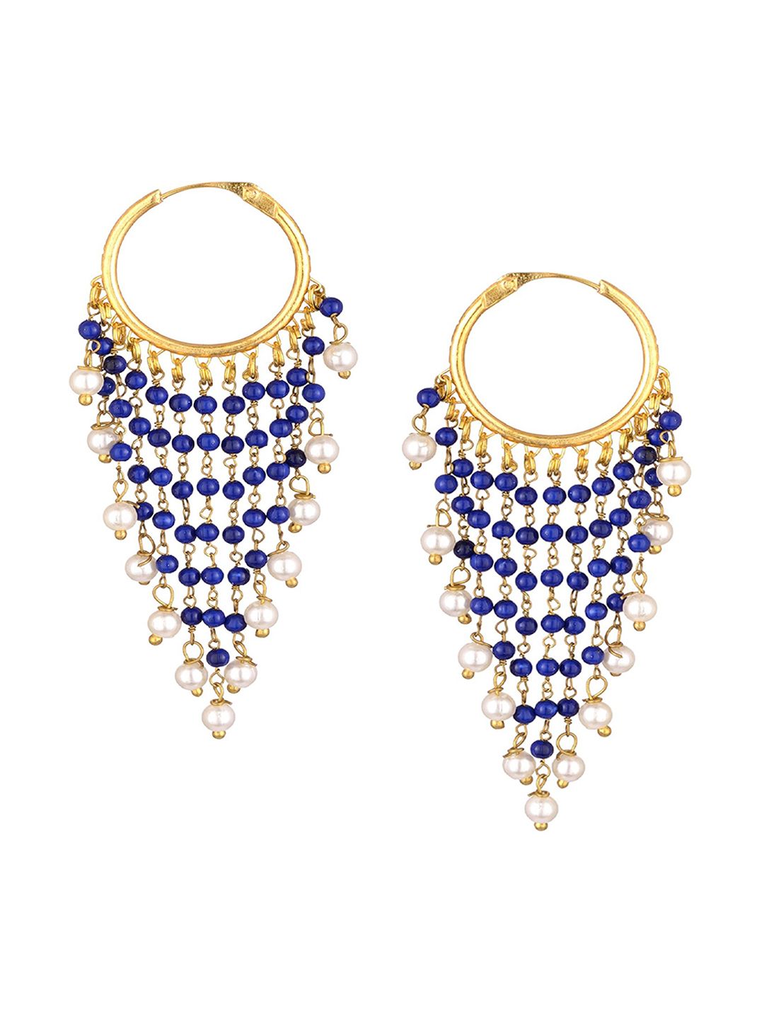 Kshitij Jewels Blue Contemporary Drop Earrings Price in India