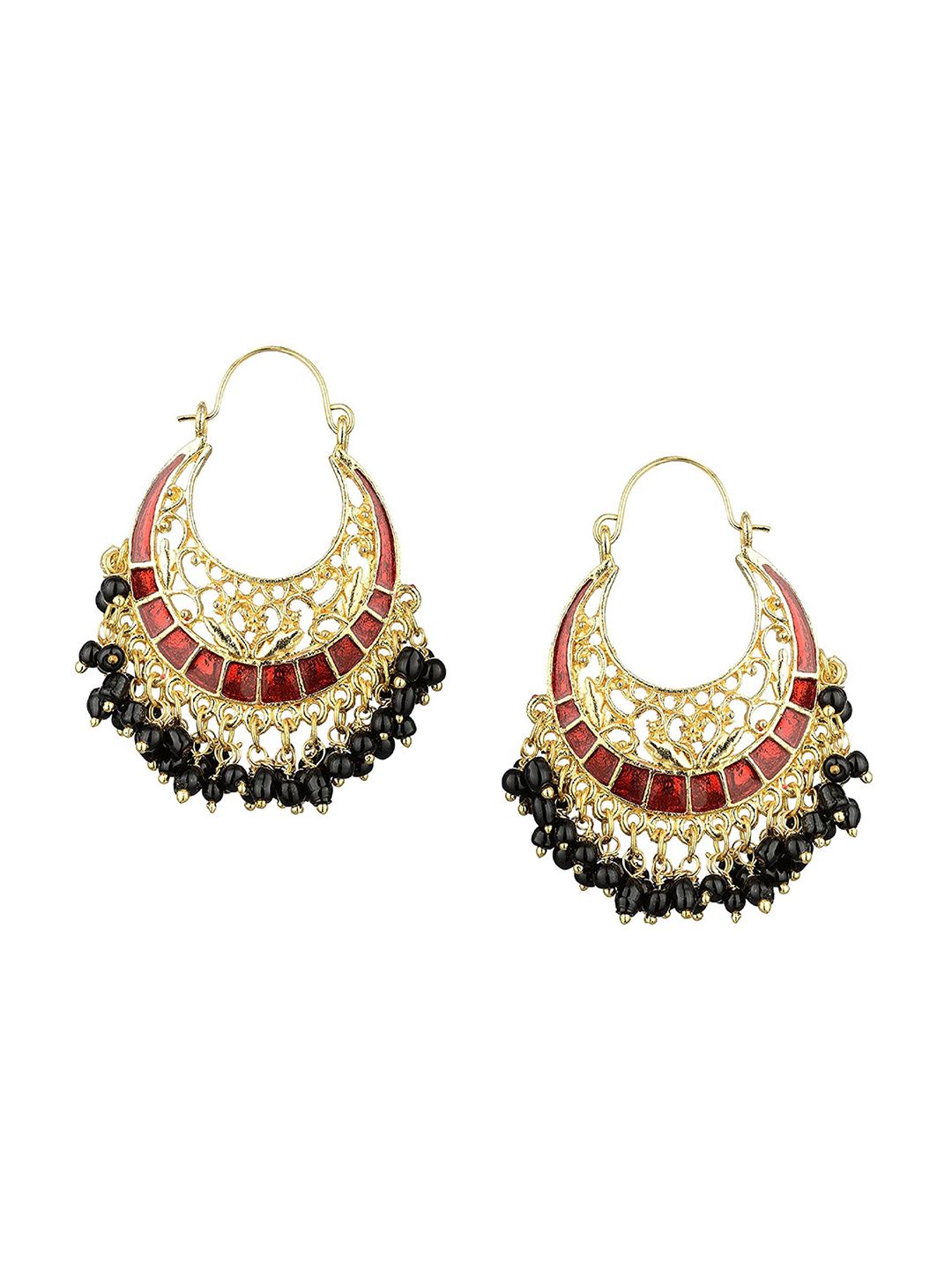 Kshitij Jewels Multicoloured Contemporary Chandbalis Earrings Price in India