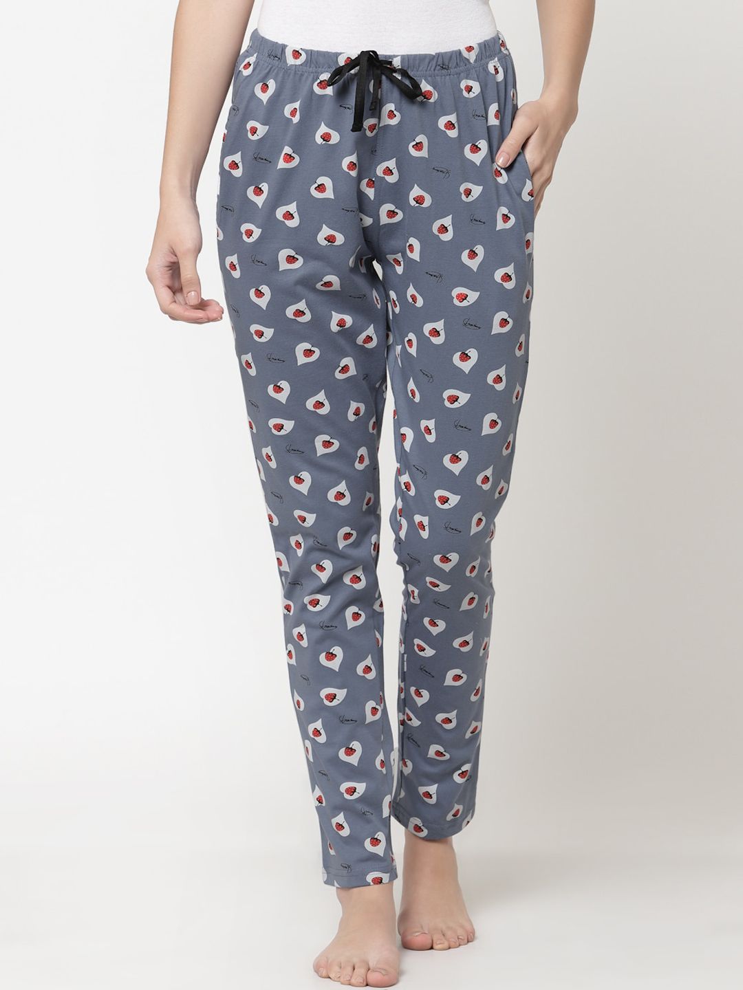 Sweet Dreams Women Grey Printed Lounge Pants Price in India