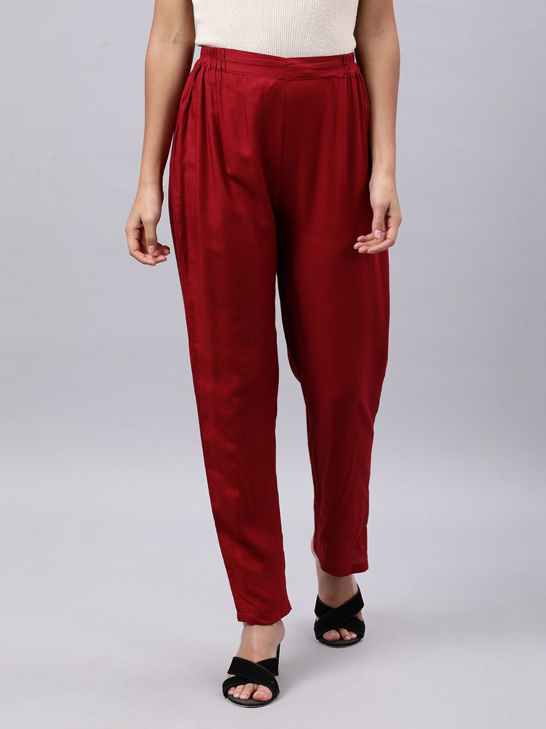 Souchii Women Maroon Liva Ethnic Palazzos