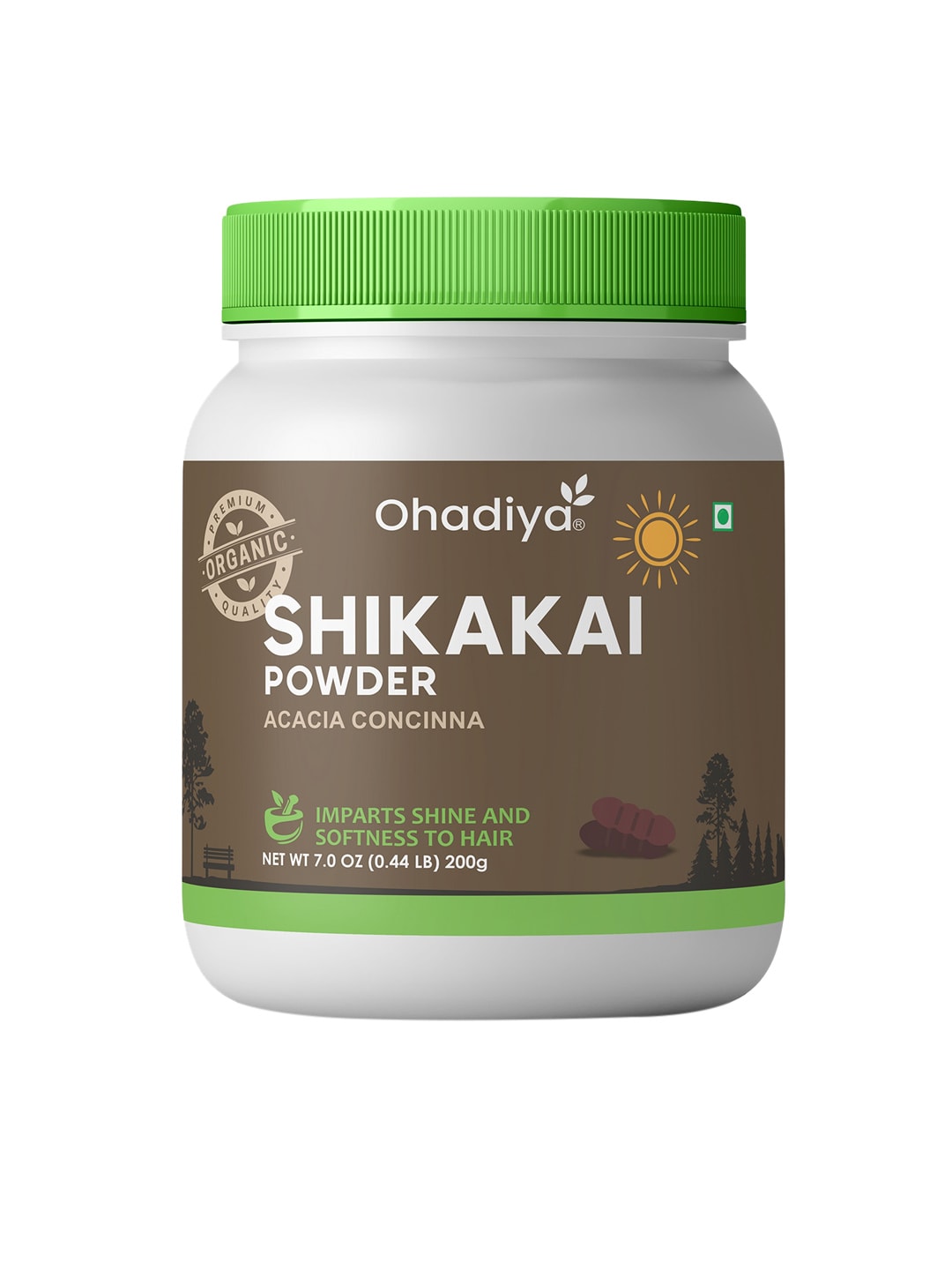 Ohadiya Premium Organic Shikakai Powder For Soft & Shiny Hair - 200 g Price in India
