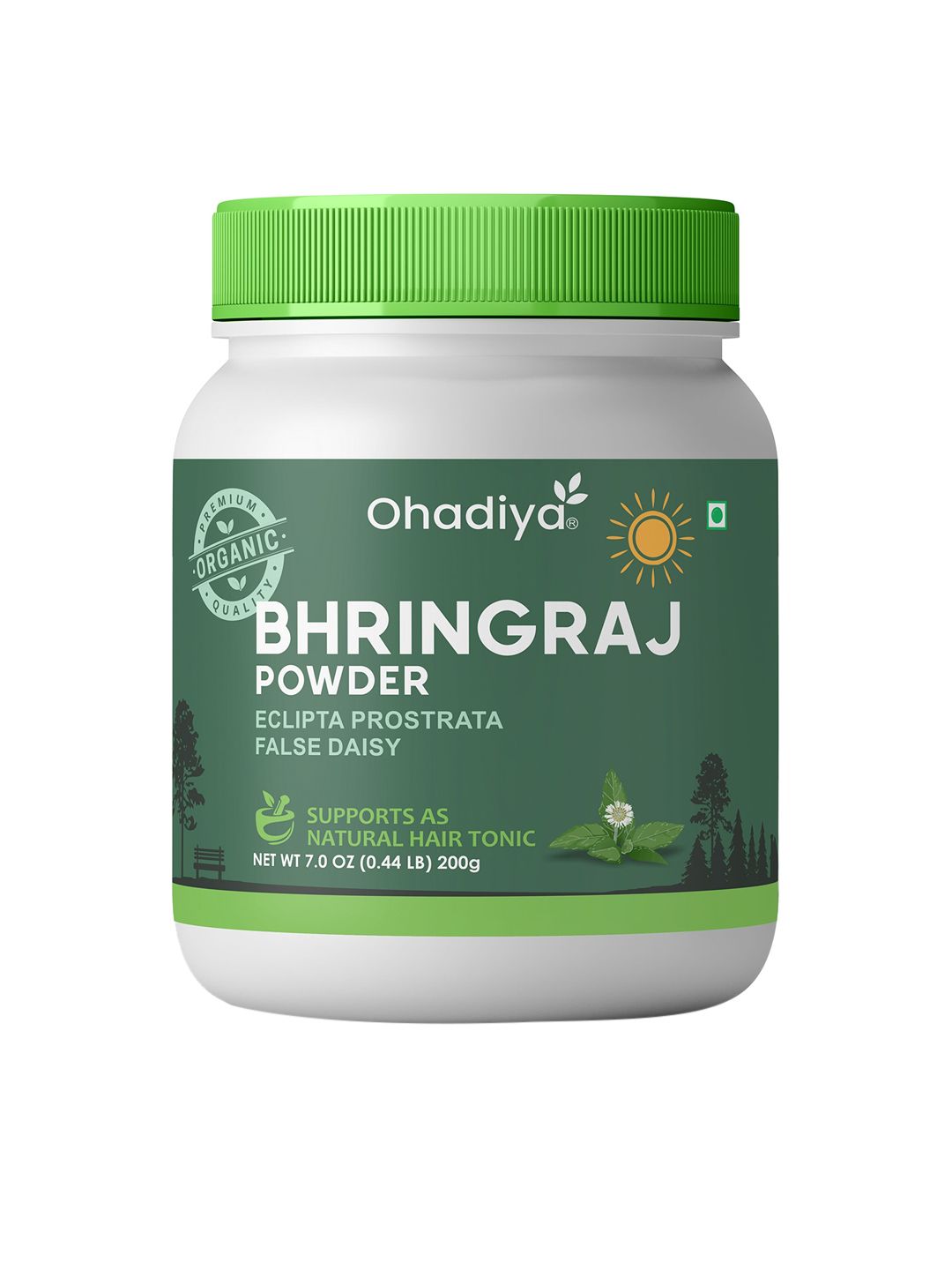 Ohadiya Organic Pure Antioxidant Bhringraj Powder Soft Shiny Hair - 200 gm Price in India