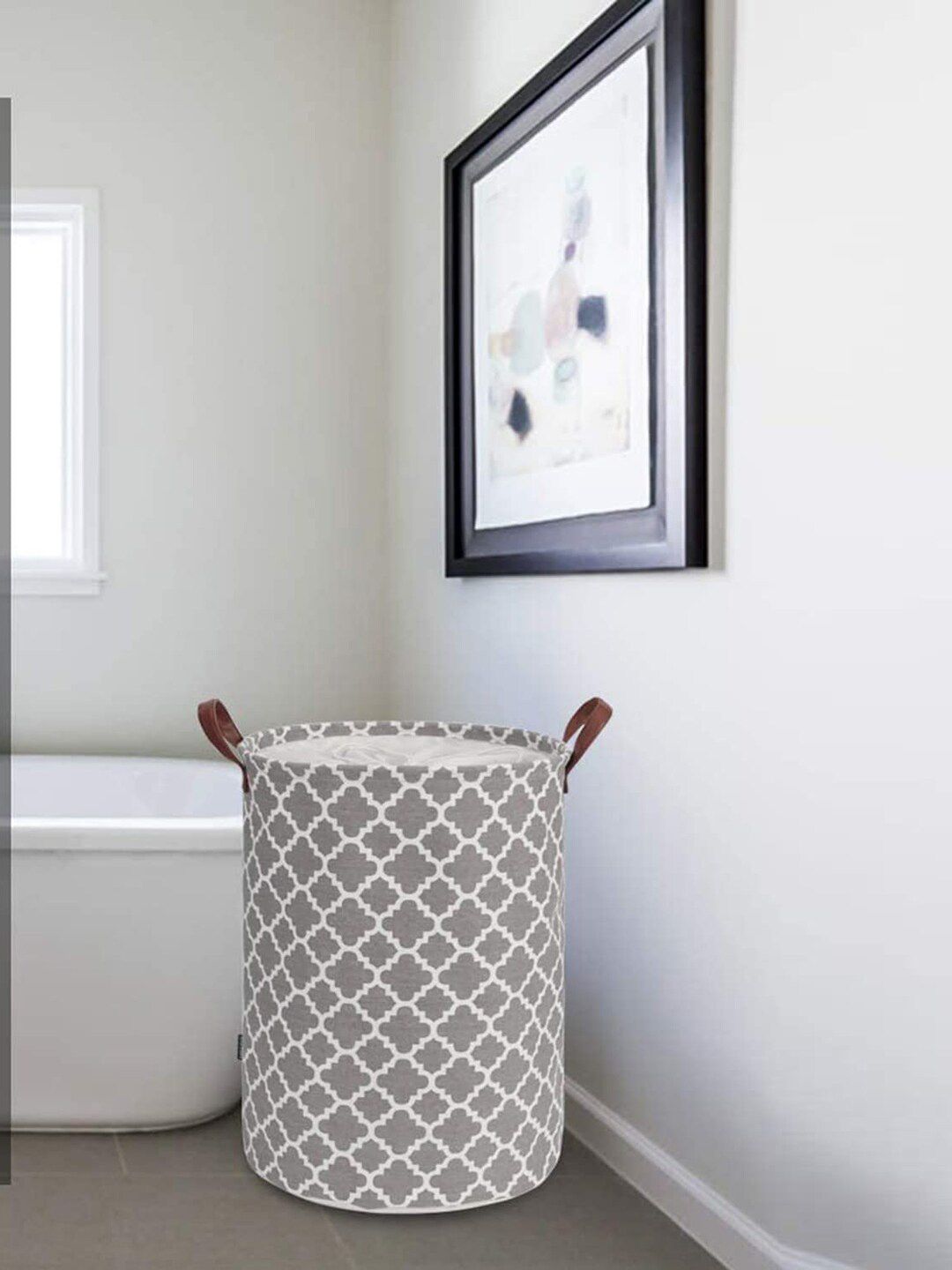 House of Quirk Grey Printed Laundry Bad