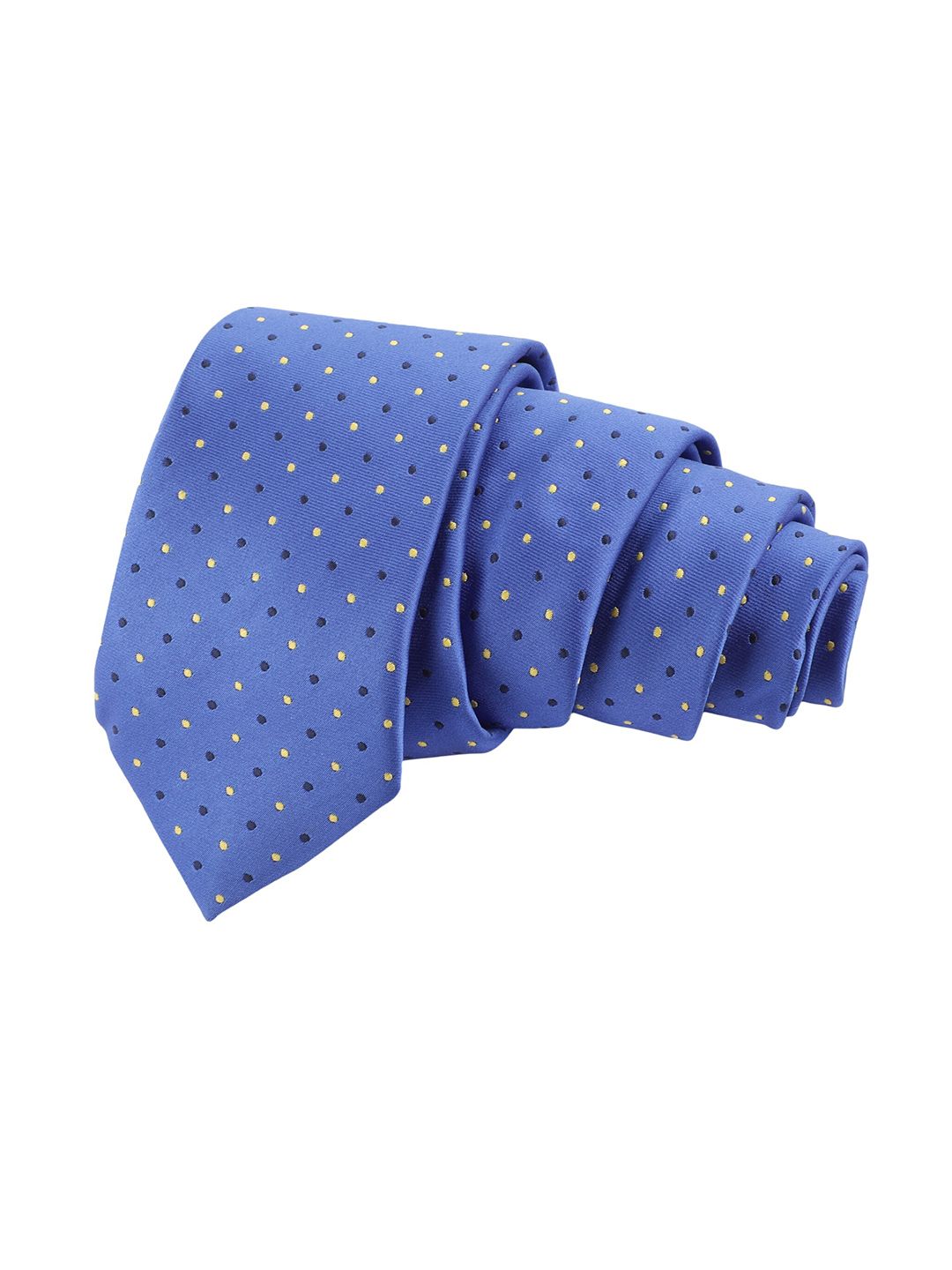 Alvaro Castagnino Men Blue Woven Design Skinny Tie