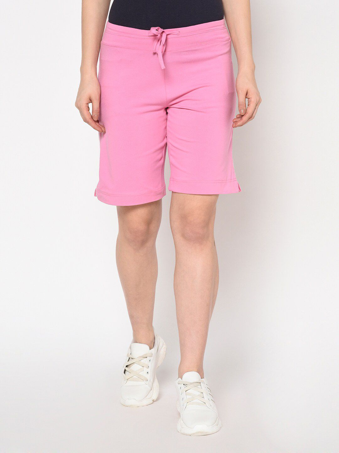 NEWRIE Women Pink Lounge Shorts Price in India