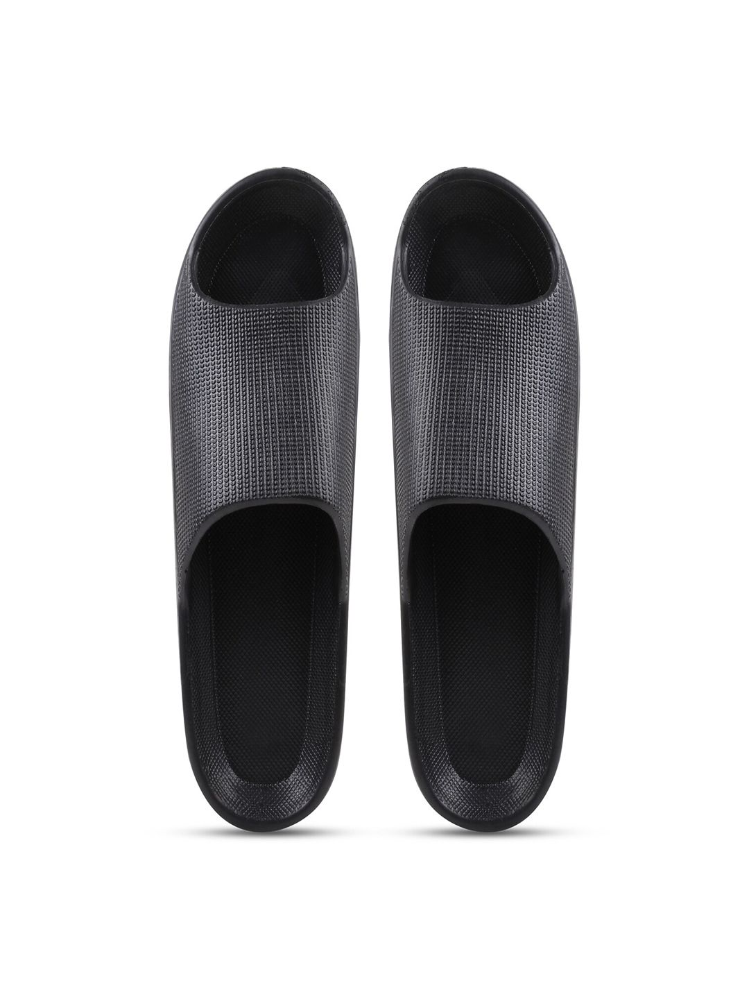 BEONZA Women Black Sliders Price in India