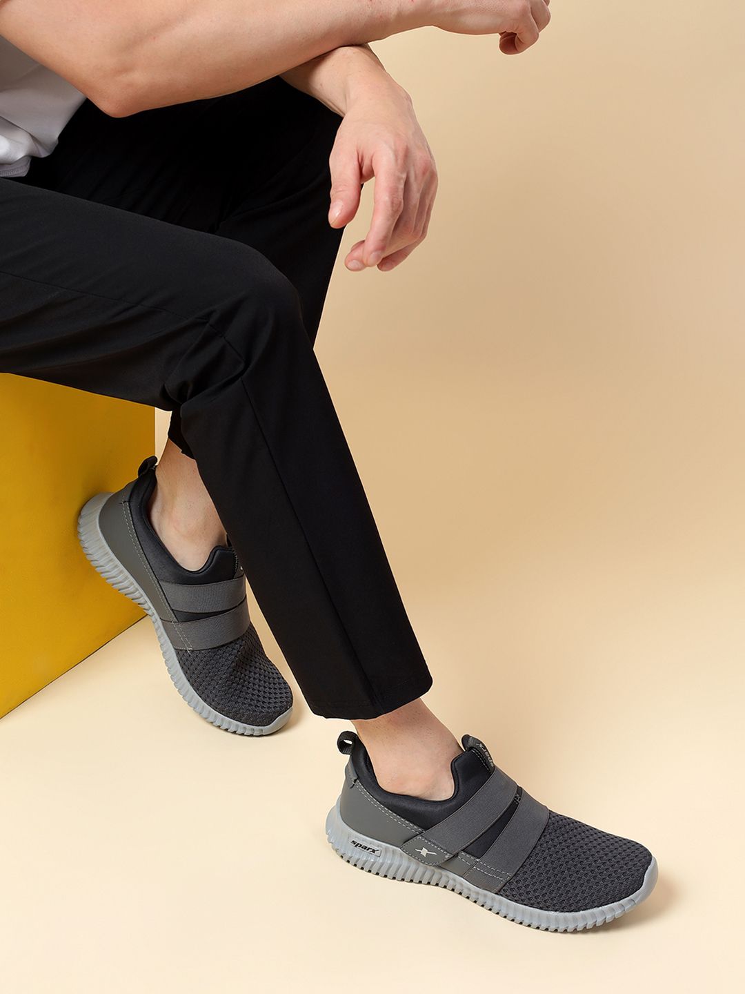 Sparx Men Grey Textile Walking Non-Marking Shoes