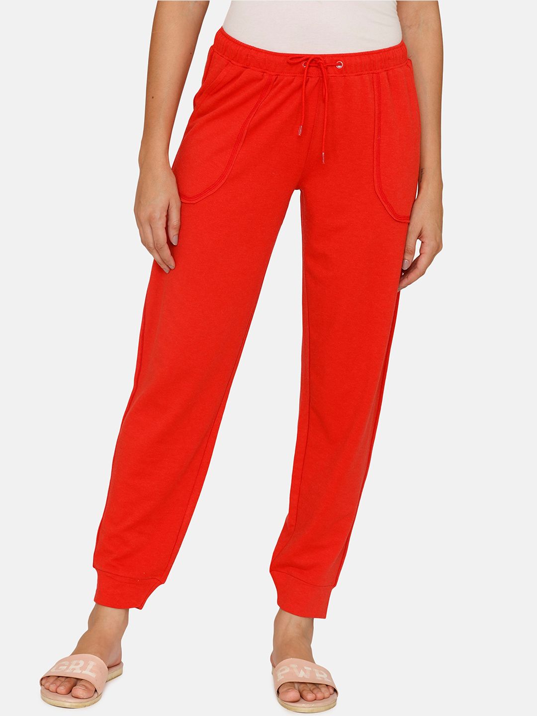 Zivame Women Red Solid Lounge Pants Price in India