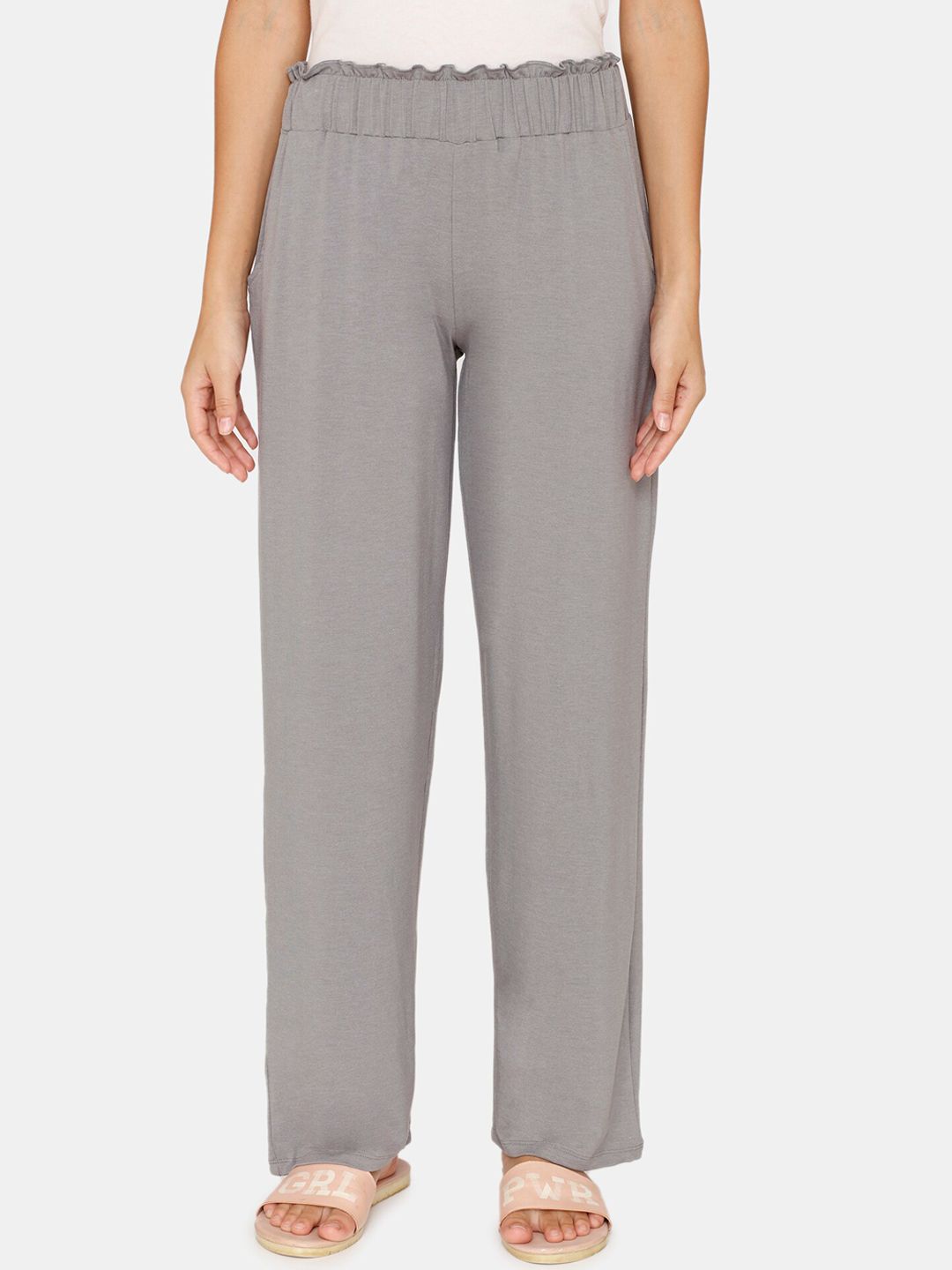 Zivame Women Grey Solid Lounge Pants Price in India