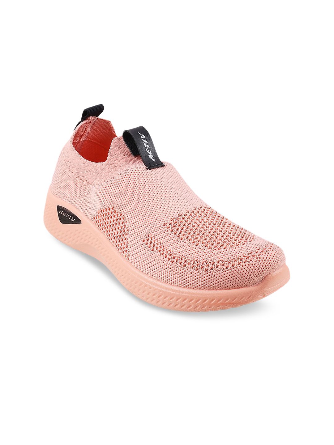 WALKWAY by Metro Women Peach-Coloured Printed Slip-On Sneakers