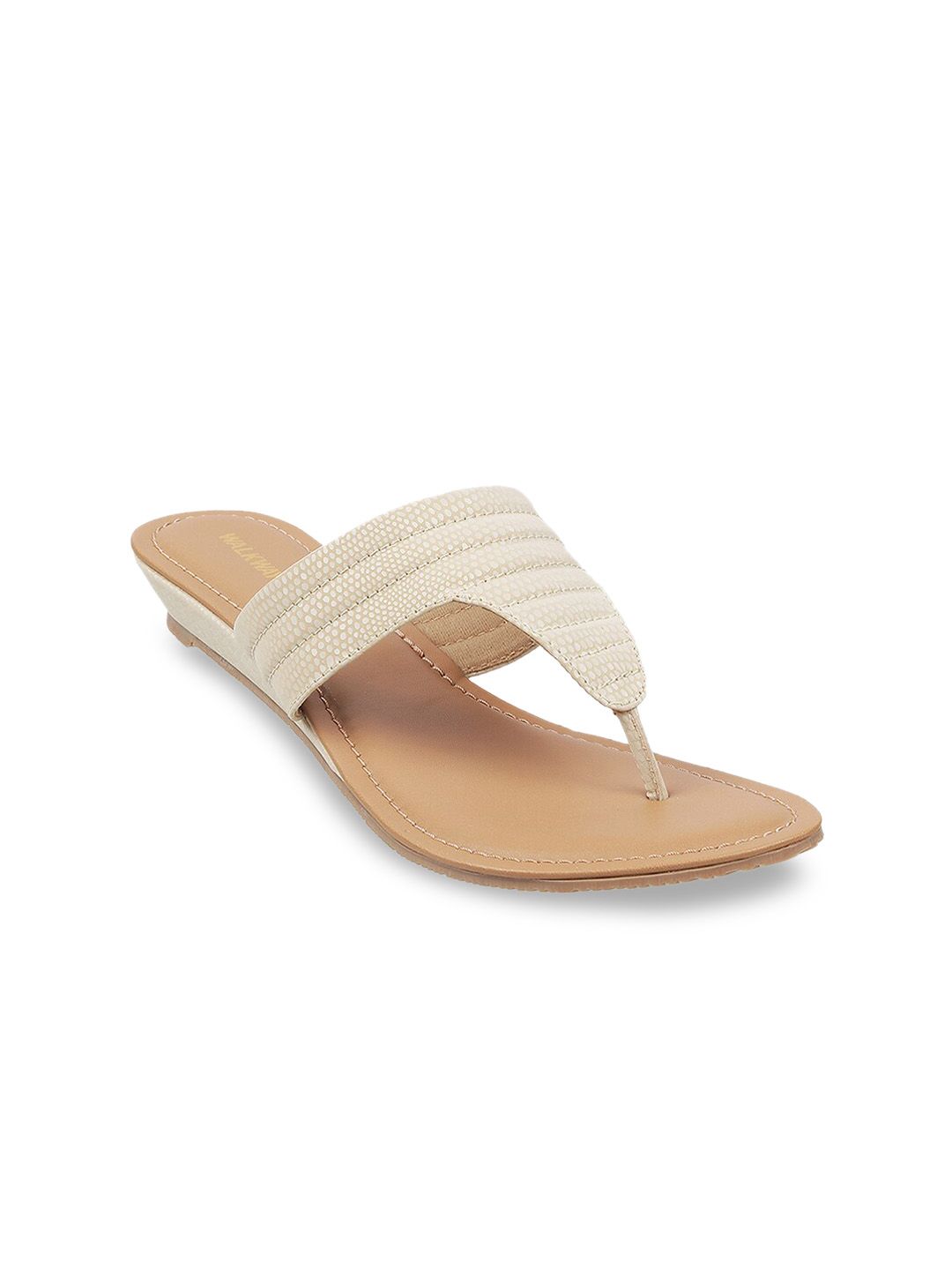 WALKWAY by Metro Beige Striped Block Mules Price in India