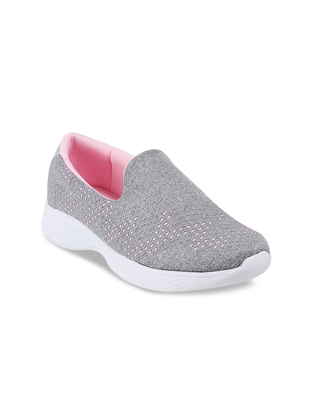 ACTIV Women Grey Woven Design Slip-On Sneakers Price in India