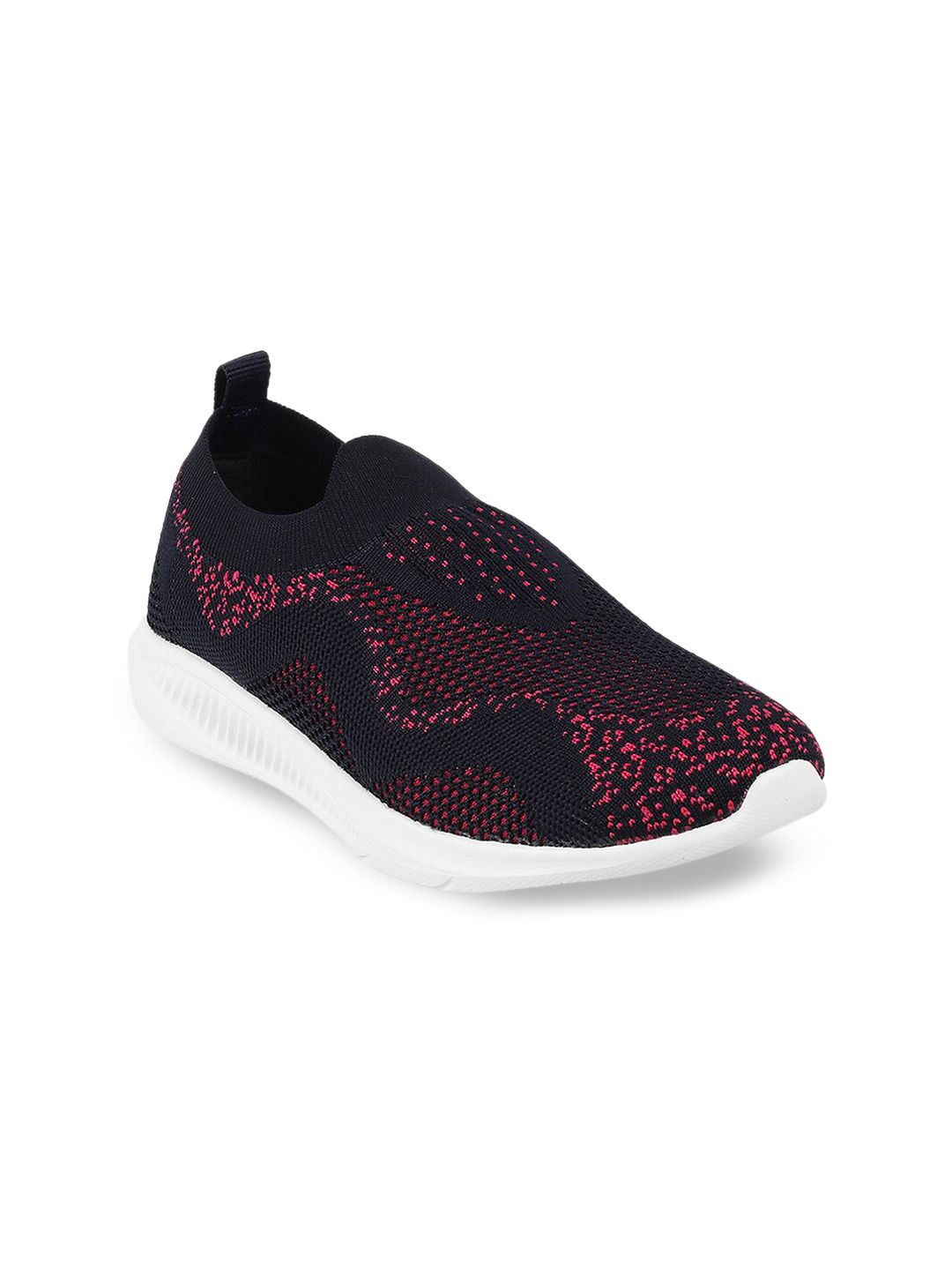 ACTIV Women Black & Pink Synthetic Slip-On Sneakers Price in India