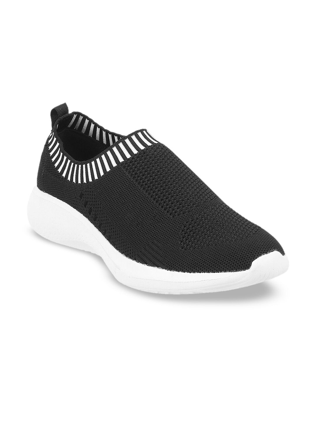 ACTIV Women Black Woven Design Slip-On Sneakers Price in India