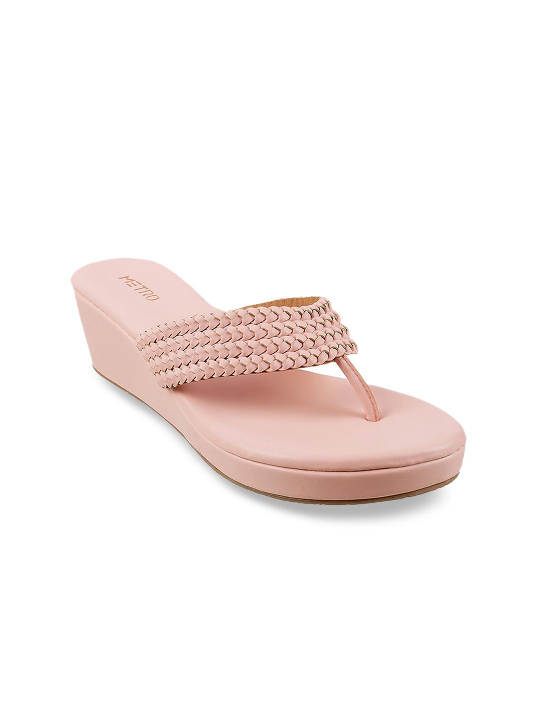 Metro Pink Wedge Sandals Price in India