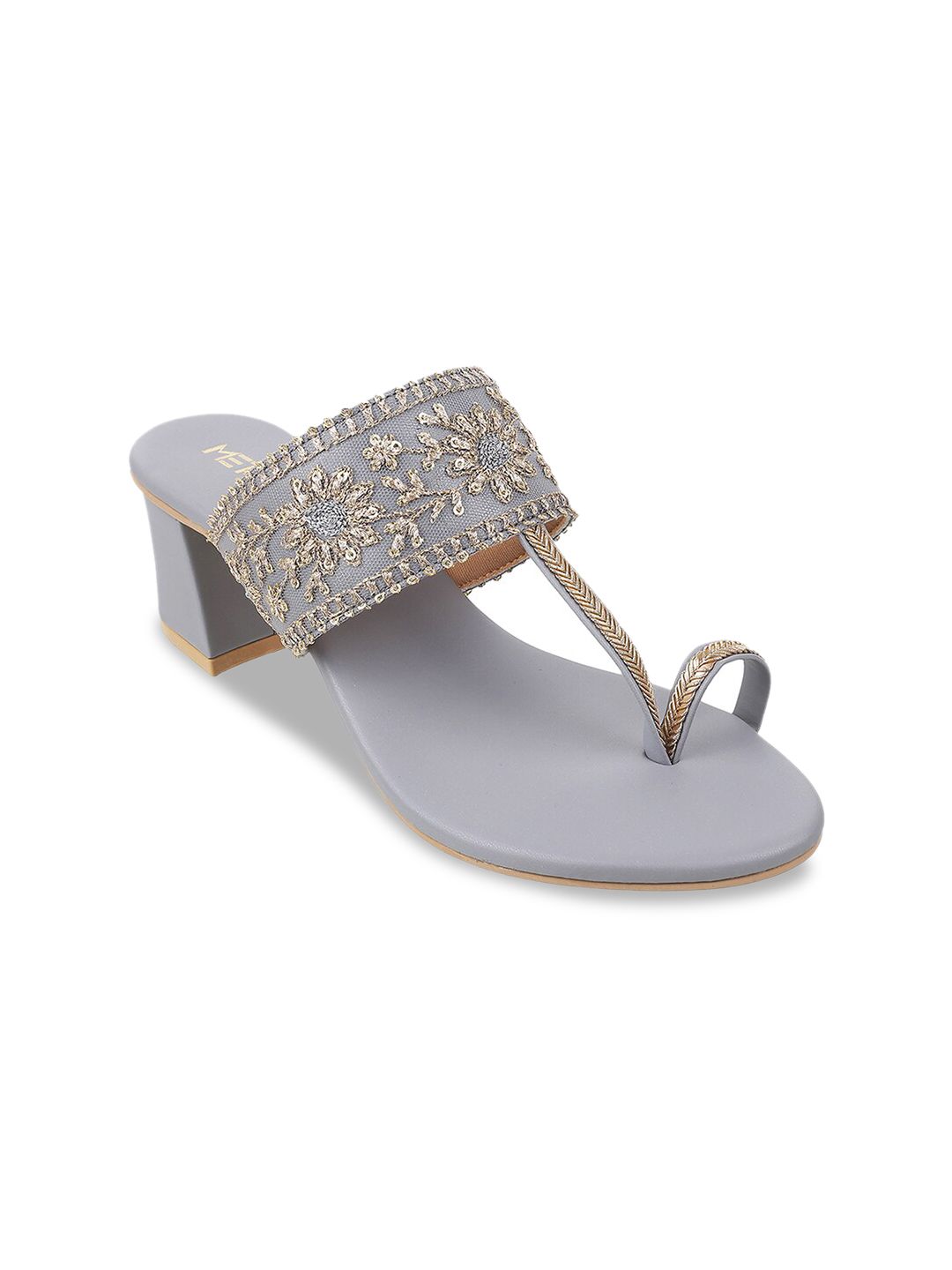 Metro Blue Block Sandals Price in India