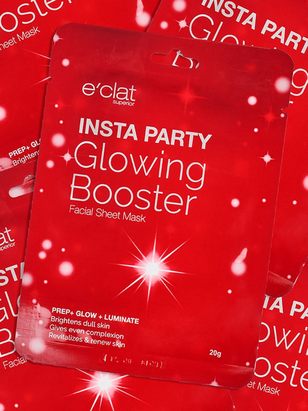 e'clat superior Insta Party Glowing Booster Facial Sheet Mask - 20 g