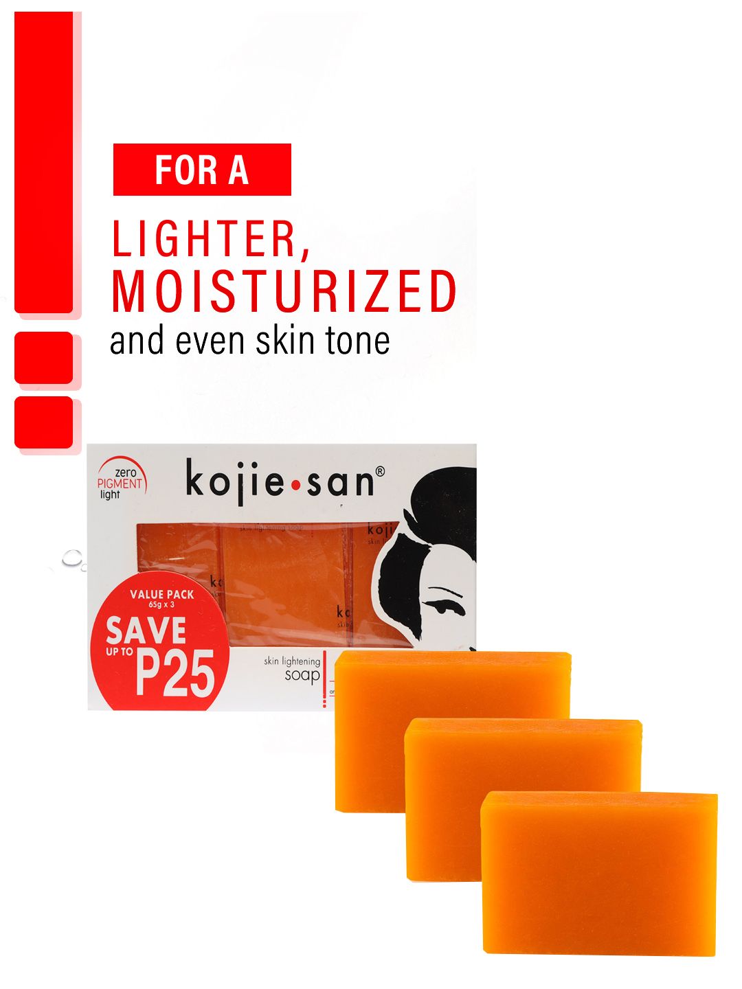 Buy kojie.san Set of 3 Zero Pigment Light Classic Soap for Lighter Buy kojie.san Set of 3 Zero Pigment Light Classic Soap for Lighter