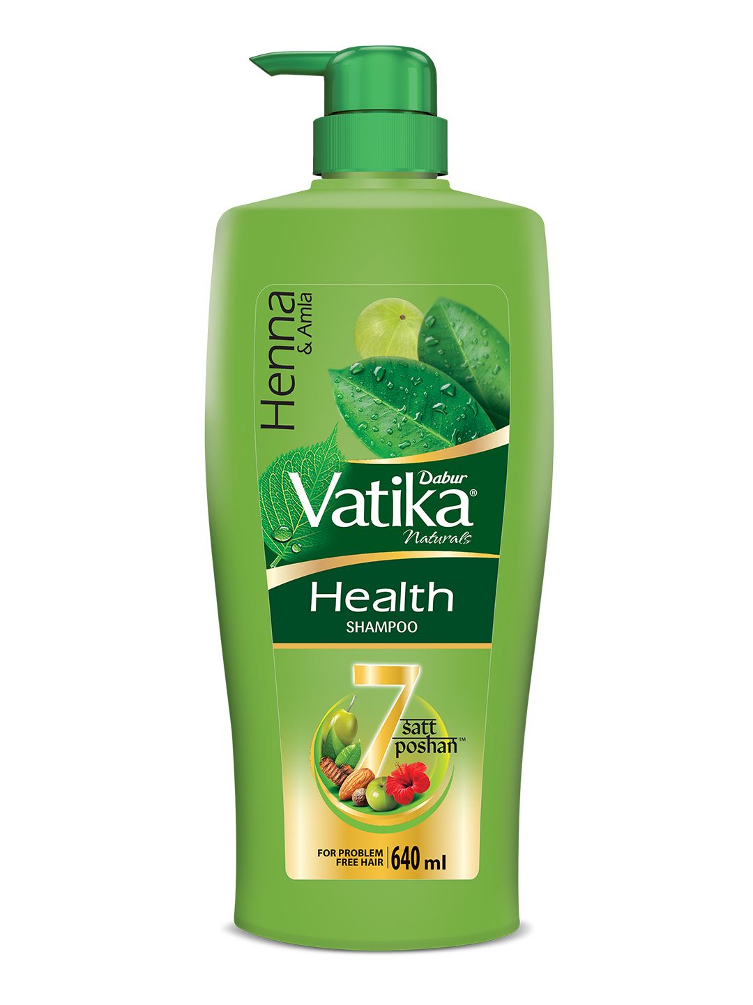 Dabur Vatika Health Shampoo With 7 Natural Ingredients - 640ml