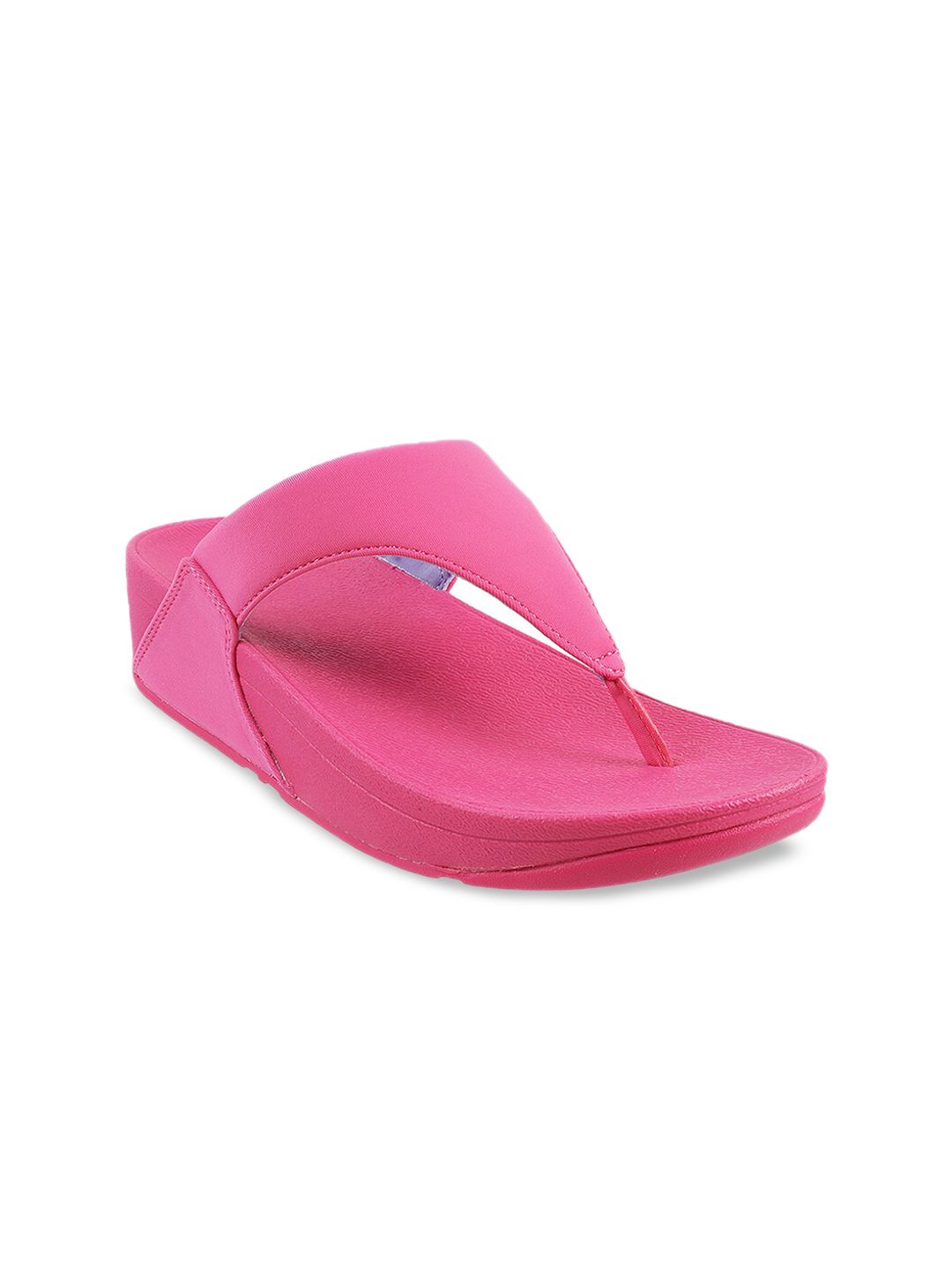 fitflop Pink Leather Flatform Sandals Price in India