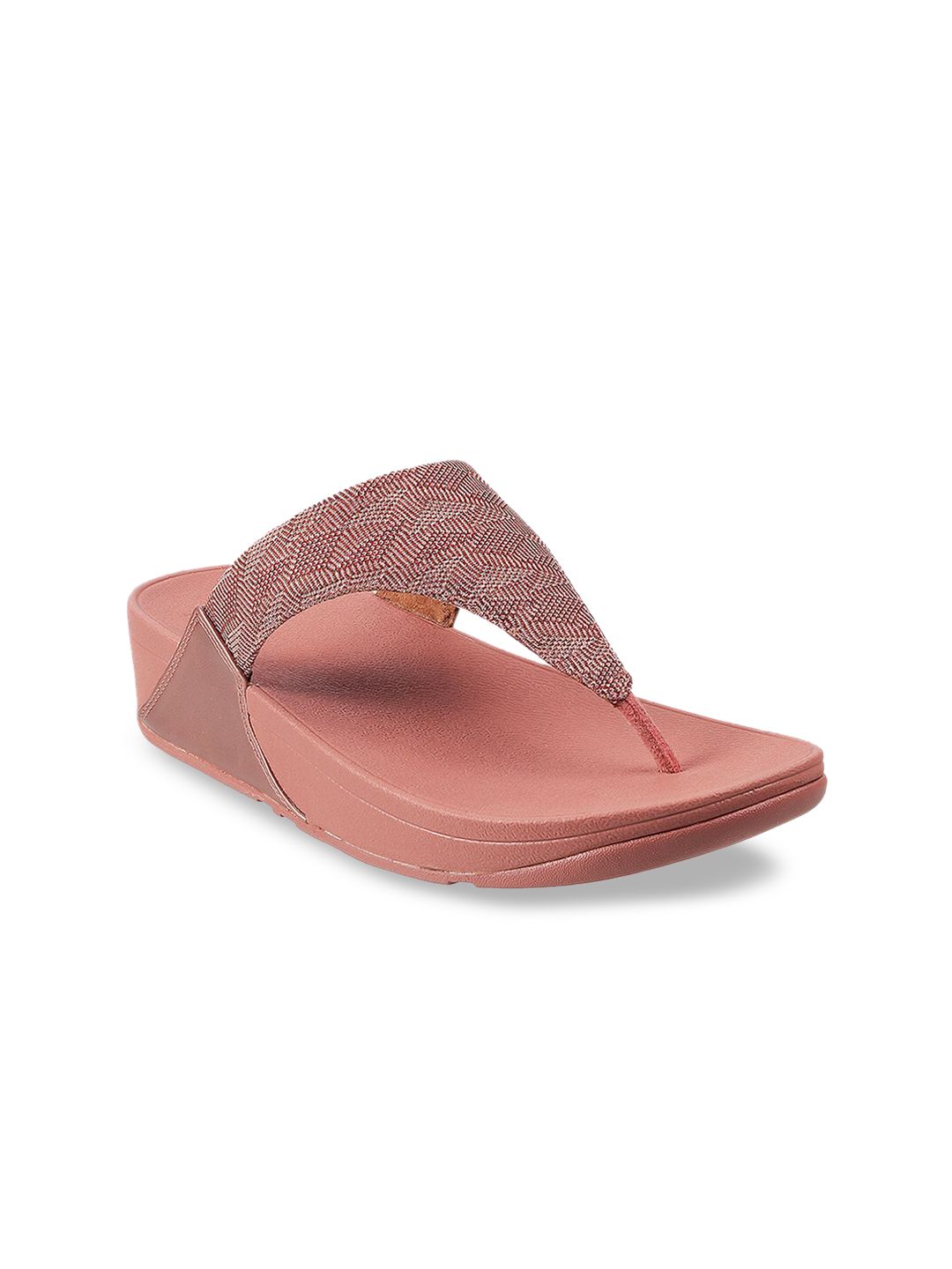 fitflop Pink PU Flatform Sandals Price in India