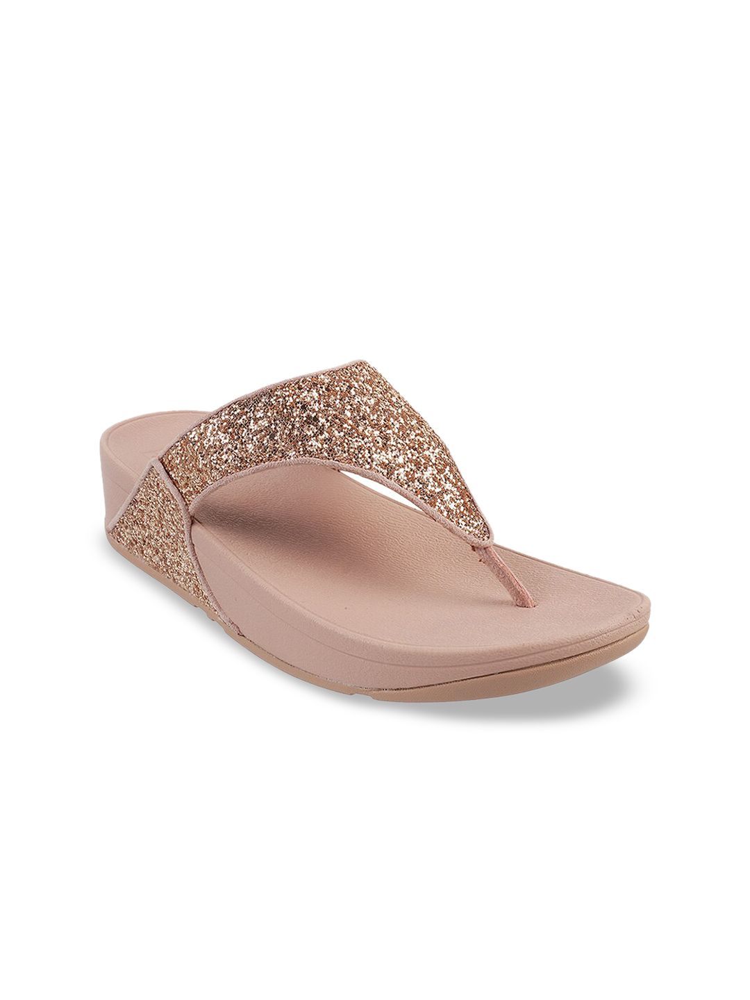 fitflop Pink Embellished Leather Wedge Sandals with Laser Cuts Price in India