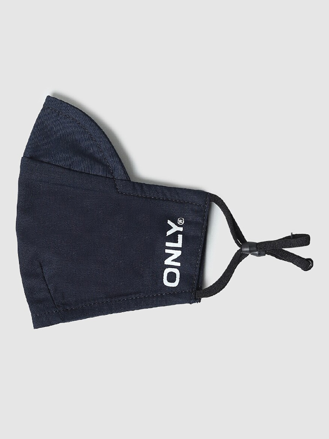 ONLY Women Pack Of 2 Navy Blue Brand-Logo Printed Cotton Outdoor Masks Price in India
