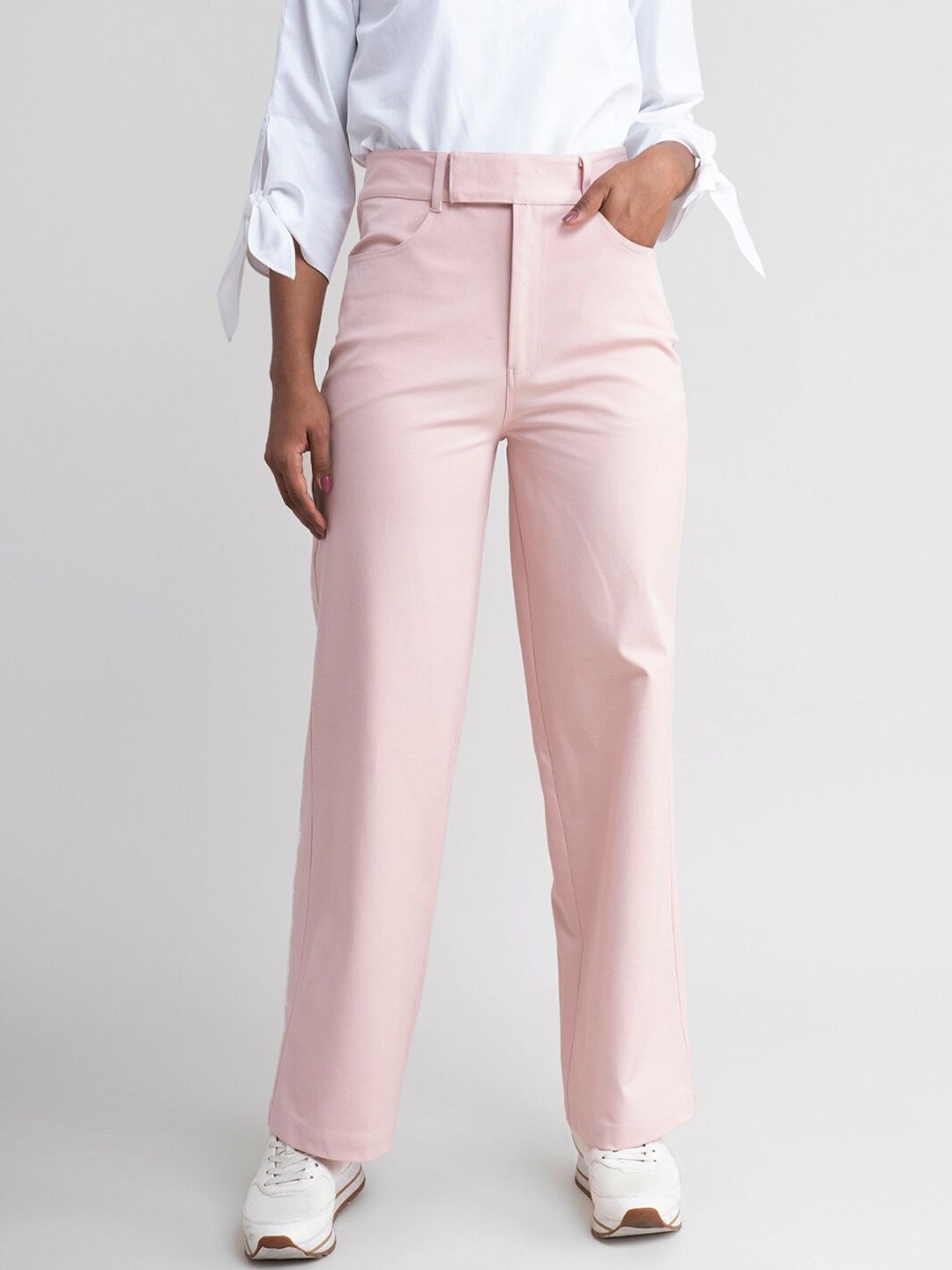 FableStreet Women Pink Trousers Price in India