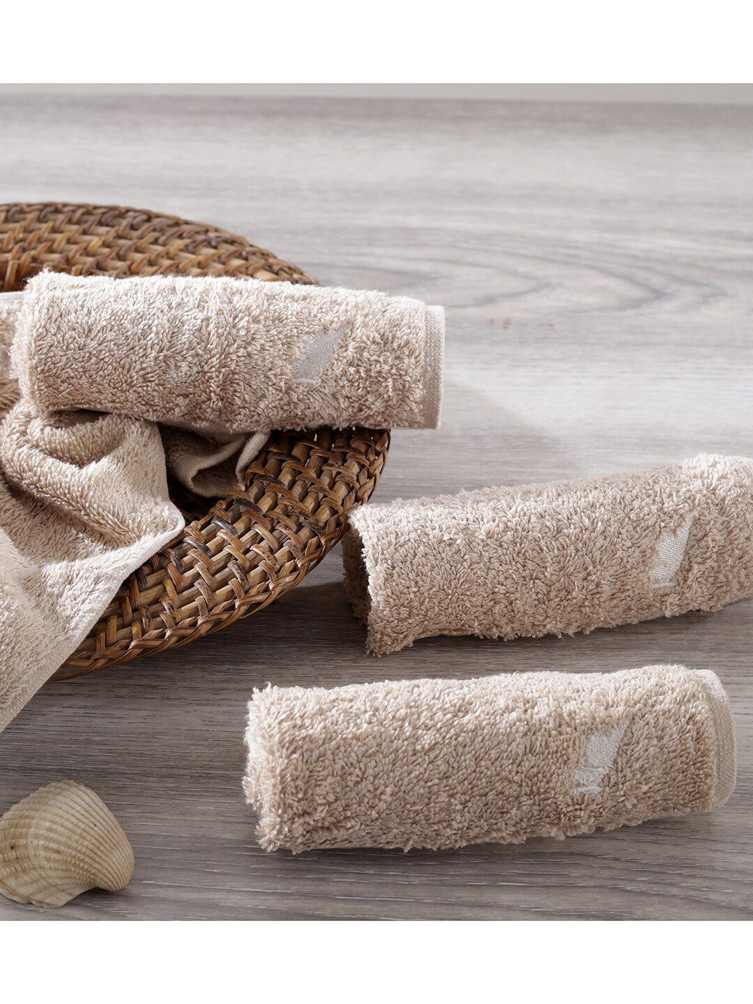 Maspar Pack of 4 Beige 550 GSM Face Towel